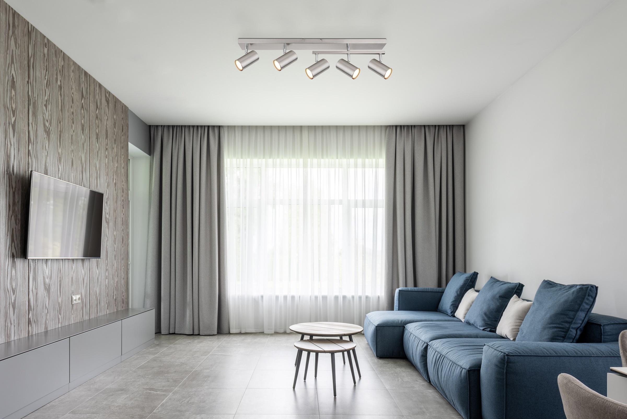 GLOBO LIGHTING Deckenspot »ROBBY« GU10 1 Stk. Strahler Nickel/Chrom, schwenkbar, GU10