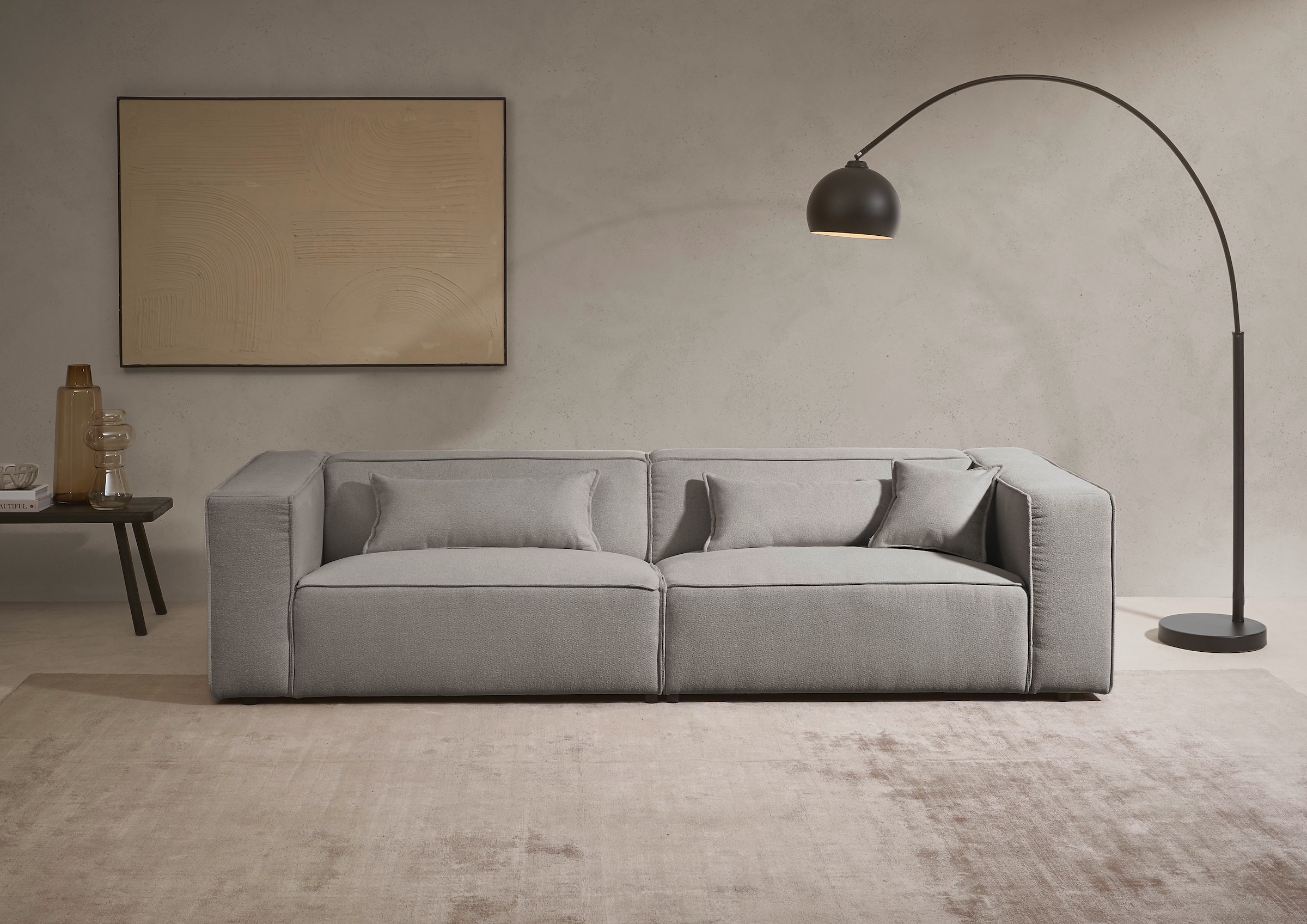 LeGer Home by Lena Gercke 3-Sitzer "PIARA, Couch mit Kedernaht, Sofa in Cor günstig online kaufen