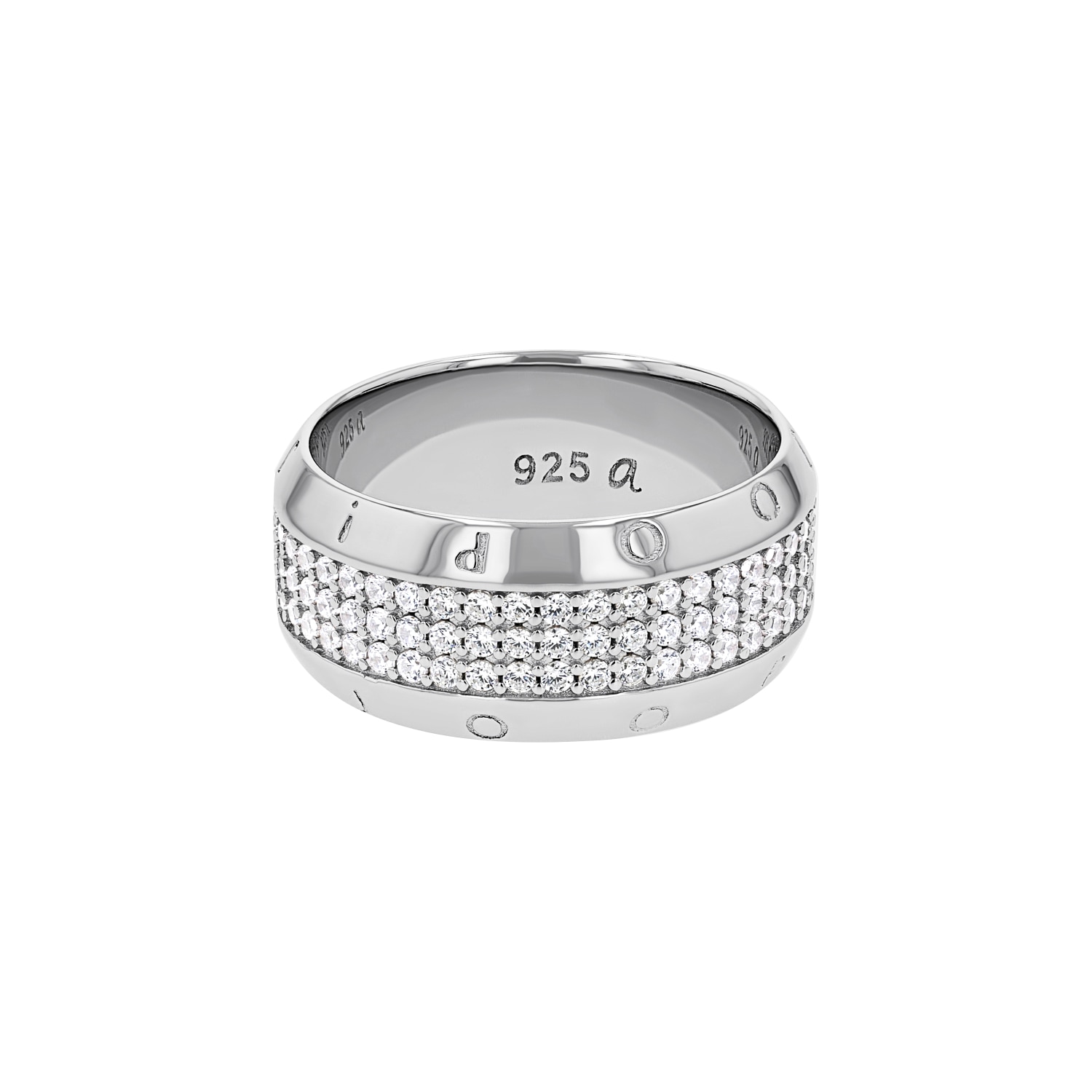 Joop! Fingerring JOOP "2039769/-70/-71" Gr. 58, silber (silberfarben, kristallweiß), Fingerringe, Damen, 58, Silber 925 (Sterlingsilber), 10mm, Fingerring, mit Zirkonia (synth.)