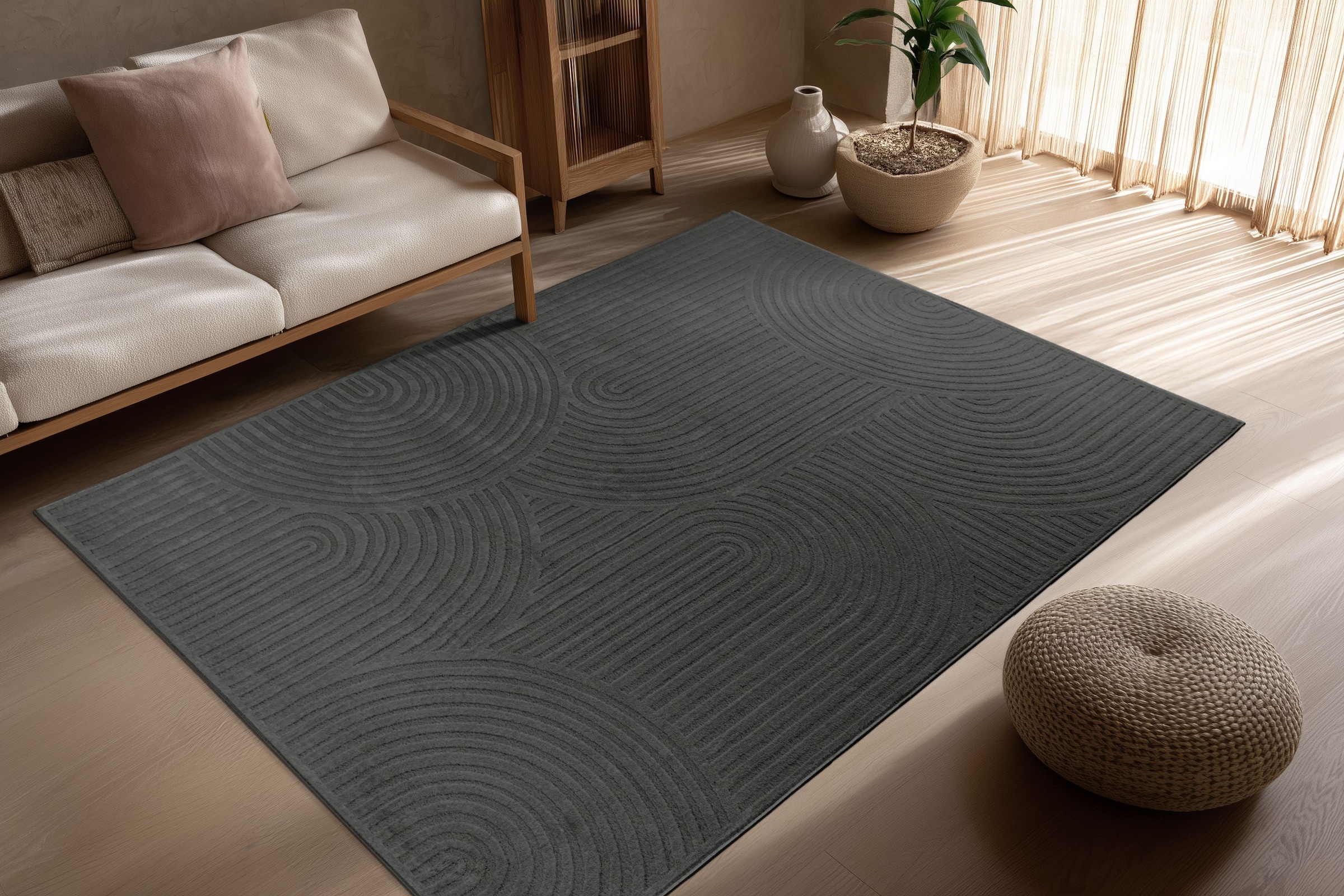 Kayoom Teppich "Bandito 325" rechteckig 11 mm Höhe modernes Design, Kurzflo günstig online kaufen