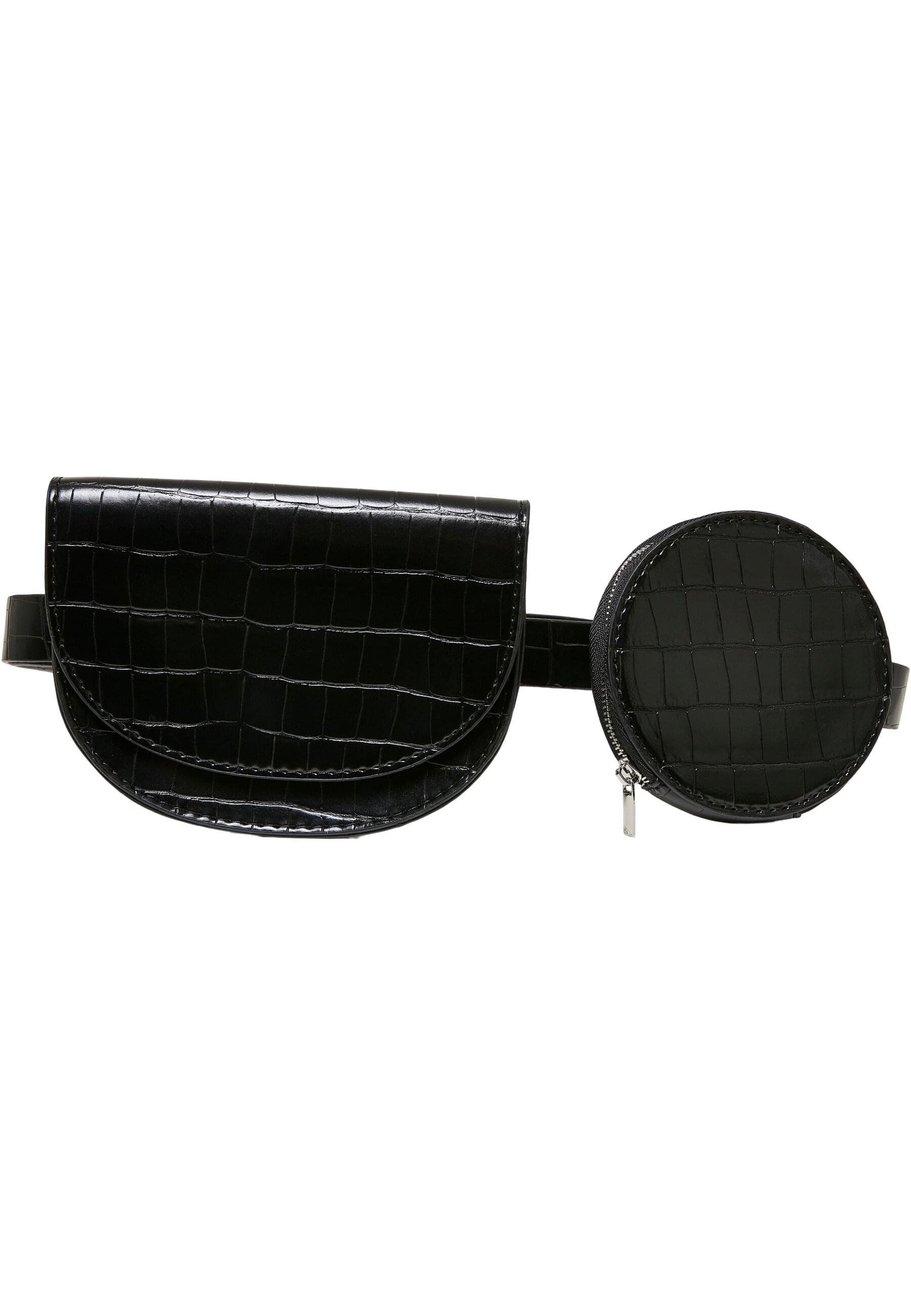 URBAN CLASSICS Mini Bag "Urban Classics Unisex Croco Synthetic Leather Double Beltbag", (1 tlg.)