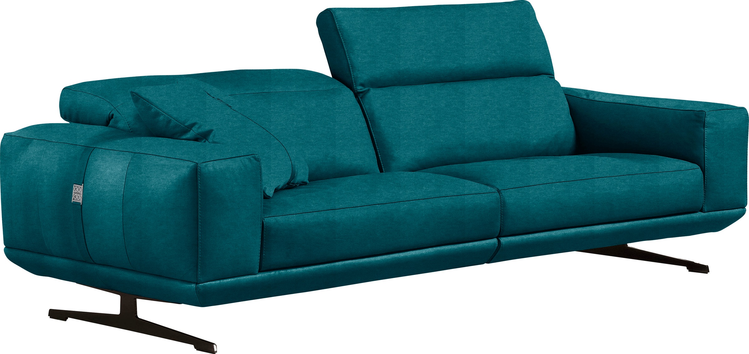 Egoitaliano 2,5-Sitzer »Gloria, super bequem und hochwertige Verarbeitung, edles Design«, beidseitig verstellbare Rückenelemente, mit Metallfüßen