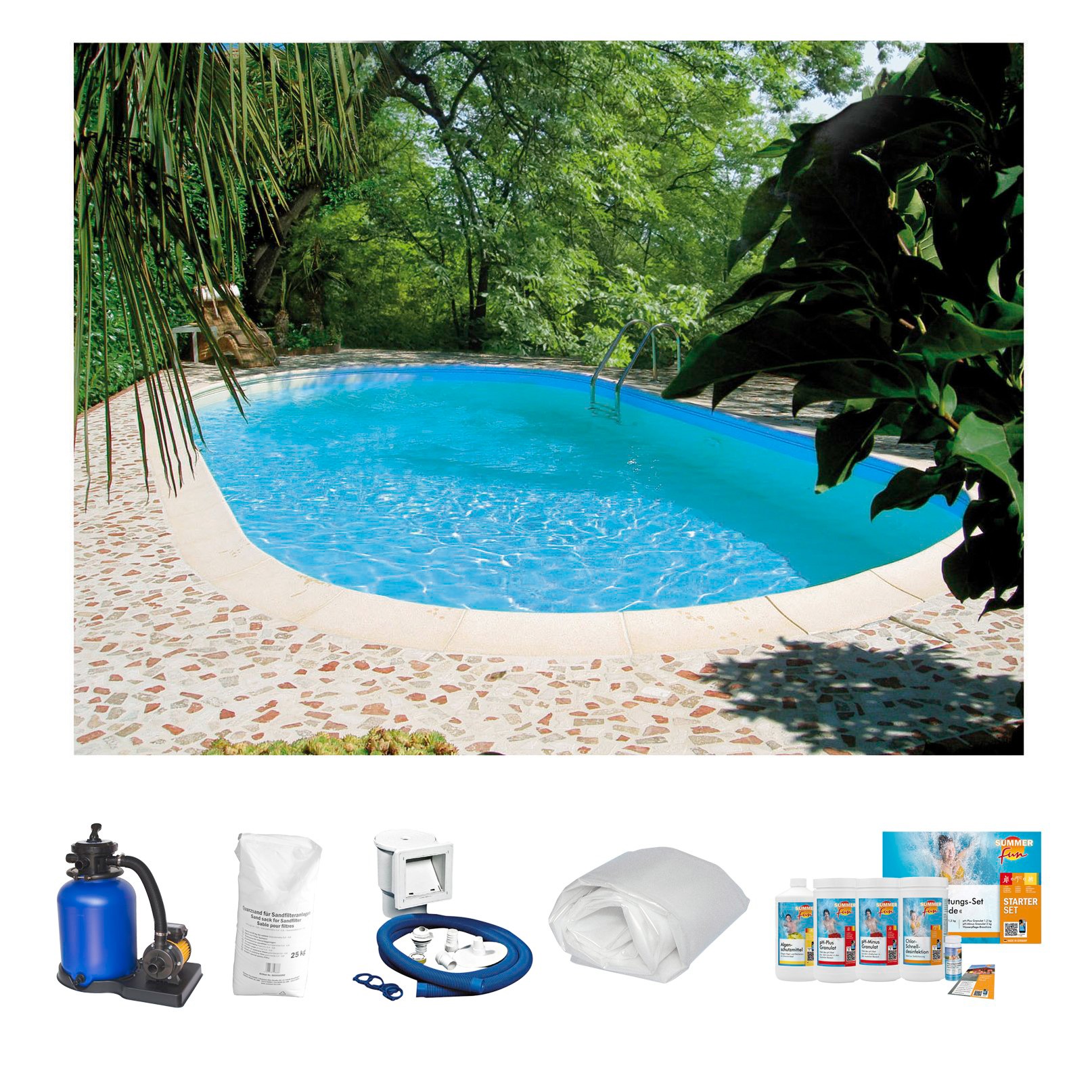 SUMMER FUN Ovalpool "Premium Tahiti"