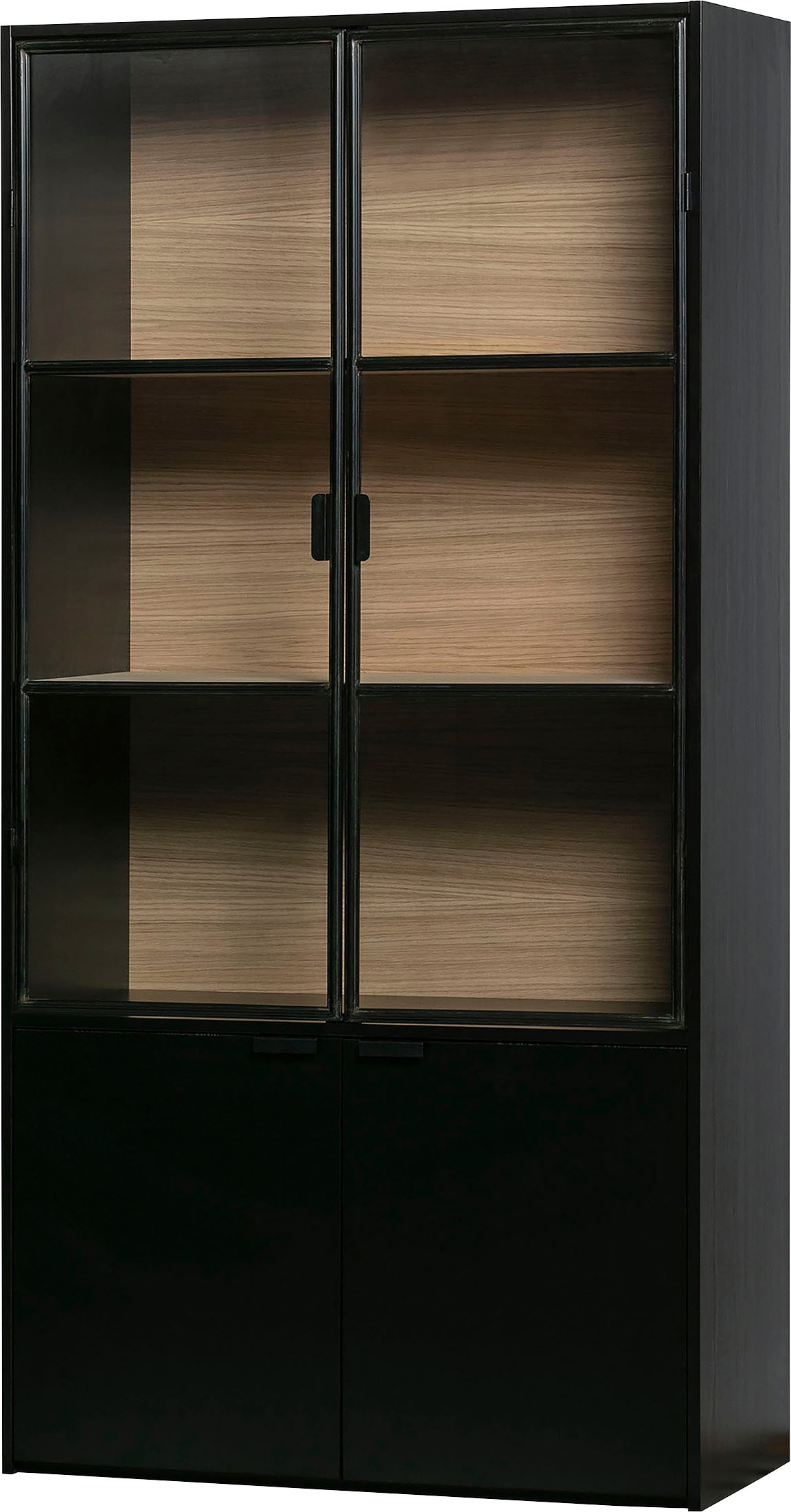 WOOOD Vitrine »Silas«, mit Metalltüren, H 200 cm x B 100 cm