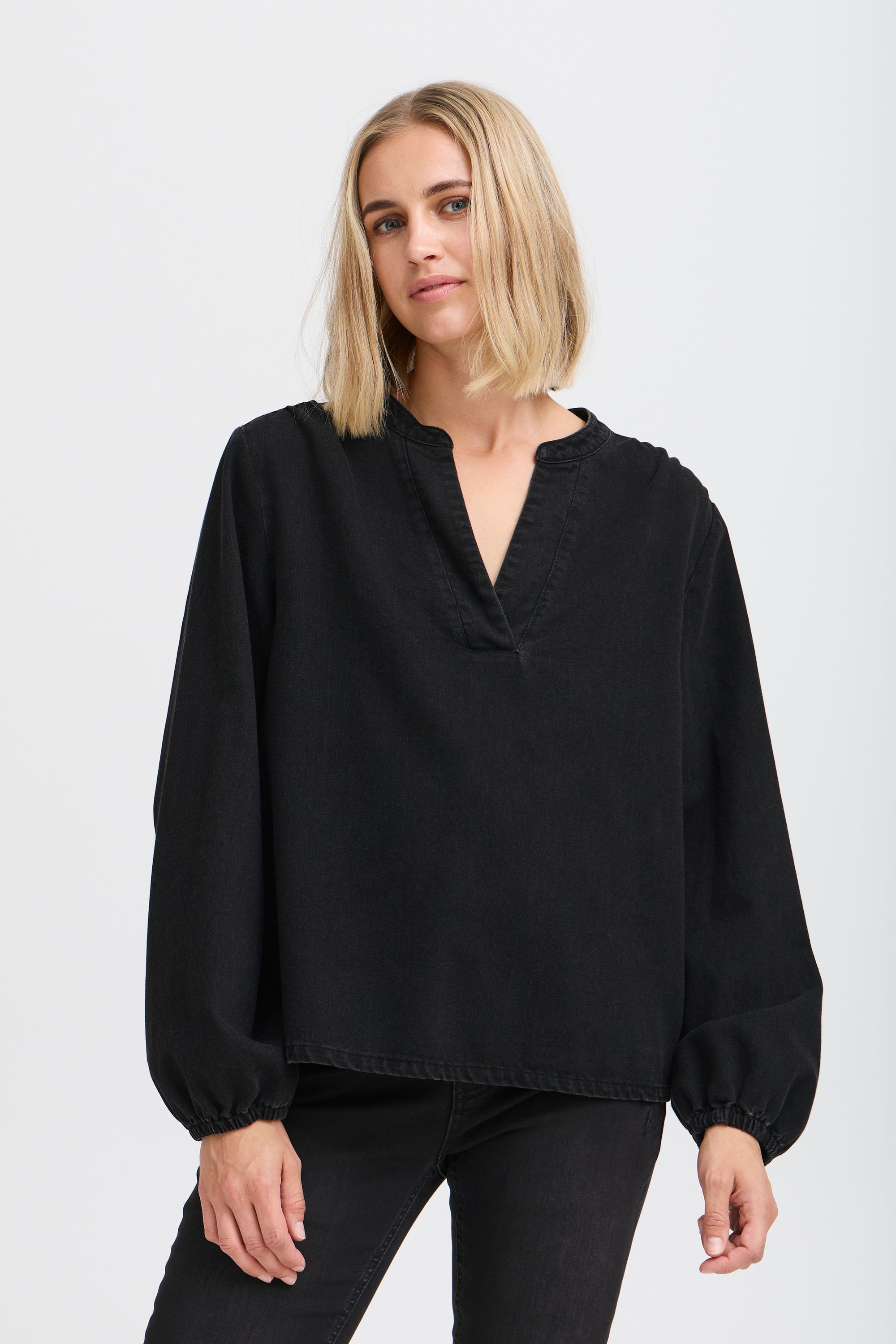 Pulz Jeans Tunika »Langarmbluse PZMALIA V-Neck Blouse«