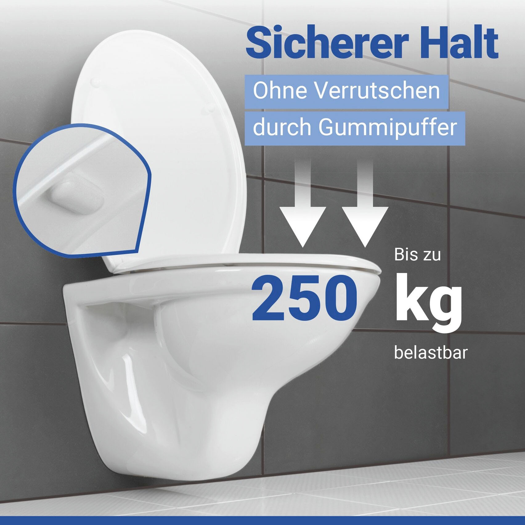 WENKO WC-Sitz »Ios« aus Thermoplast, recyclingfähig, bruchstabil