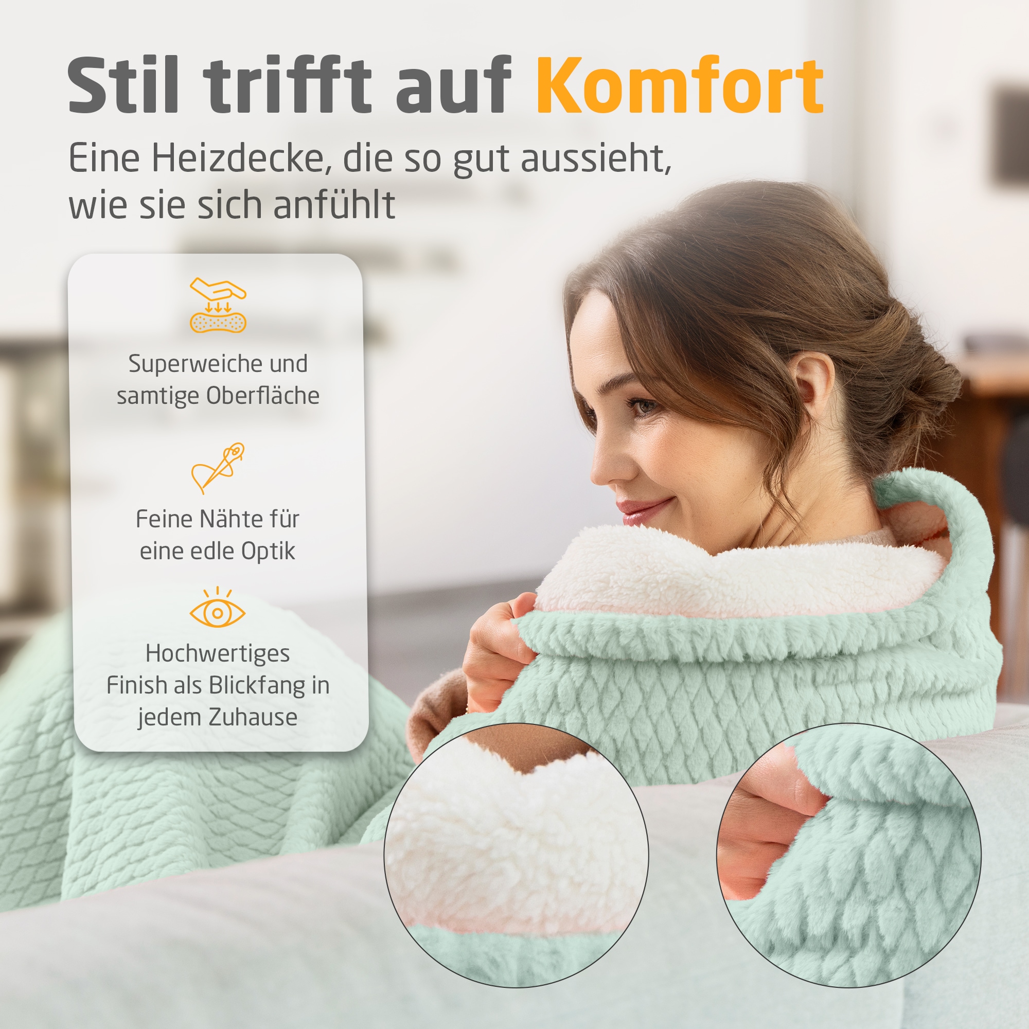 Medisana Heizdecke »HB 417« Heizdecke, 9 Temperaturstufen, autom. Abschaltung, Überhitzungsschutz