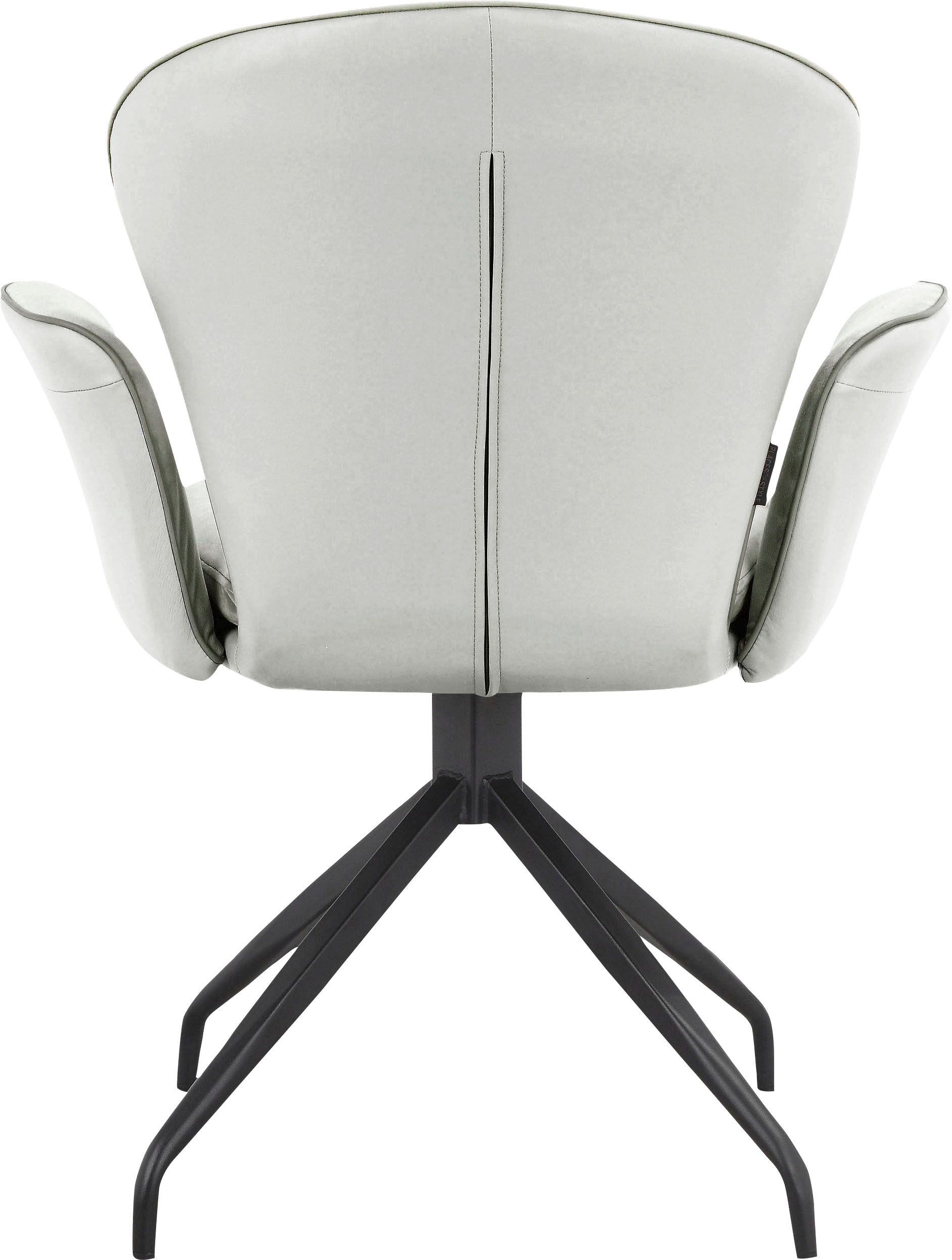 Places of Style Esszimmerstuhl »Leonidas«, 2 St., Veloursstoff-Kunstleder, Sitz und Rücken gepolstert, Sitzfläche in Velourstoff, Sitzhöhe 47 cm