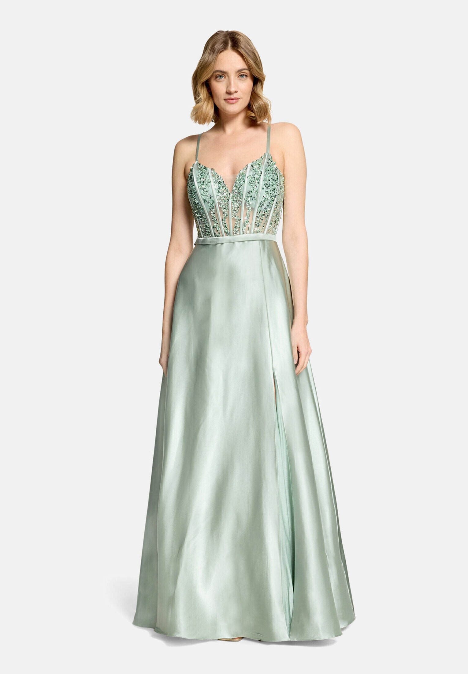 Vera Mont Abendkleid »Damen mit Stickerei« Nahttasche Glitzersteine