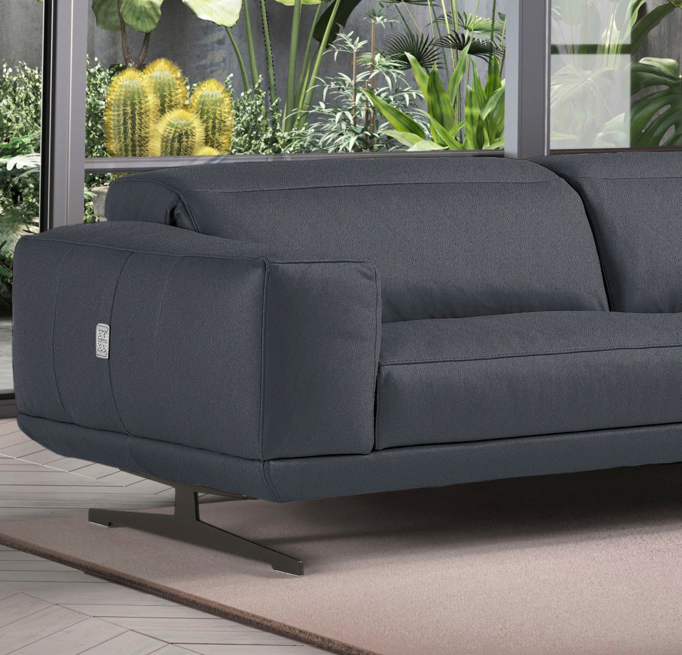 Egoitaliano 3-Sitzer »Gloria, super bequem, hochwertige Verarbeitung, edles Design, Megasofa«, beidseitig verstellbare Rückenelemente, mit Designmetallfüßen