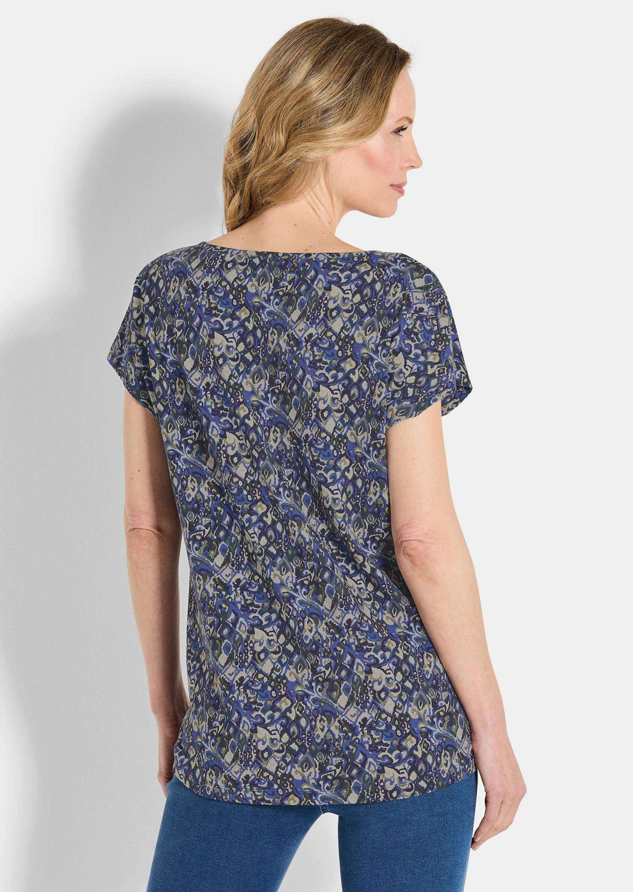 GOLDNER Kurzarmshirt »Halbarm Printshirt, U-Boot-Ausschnitt«