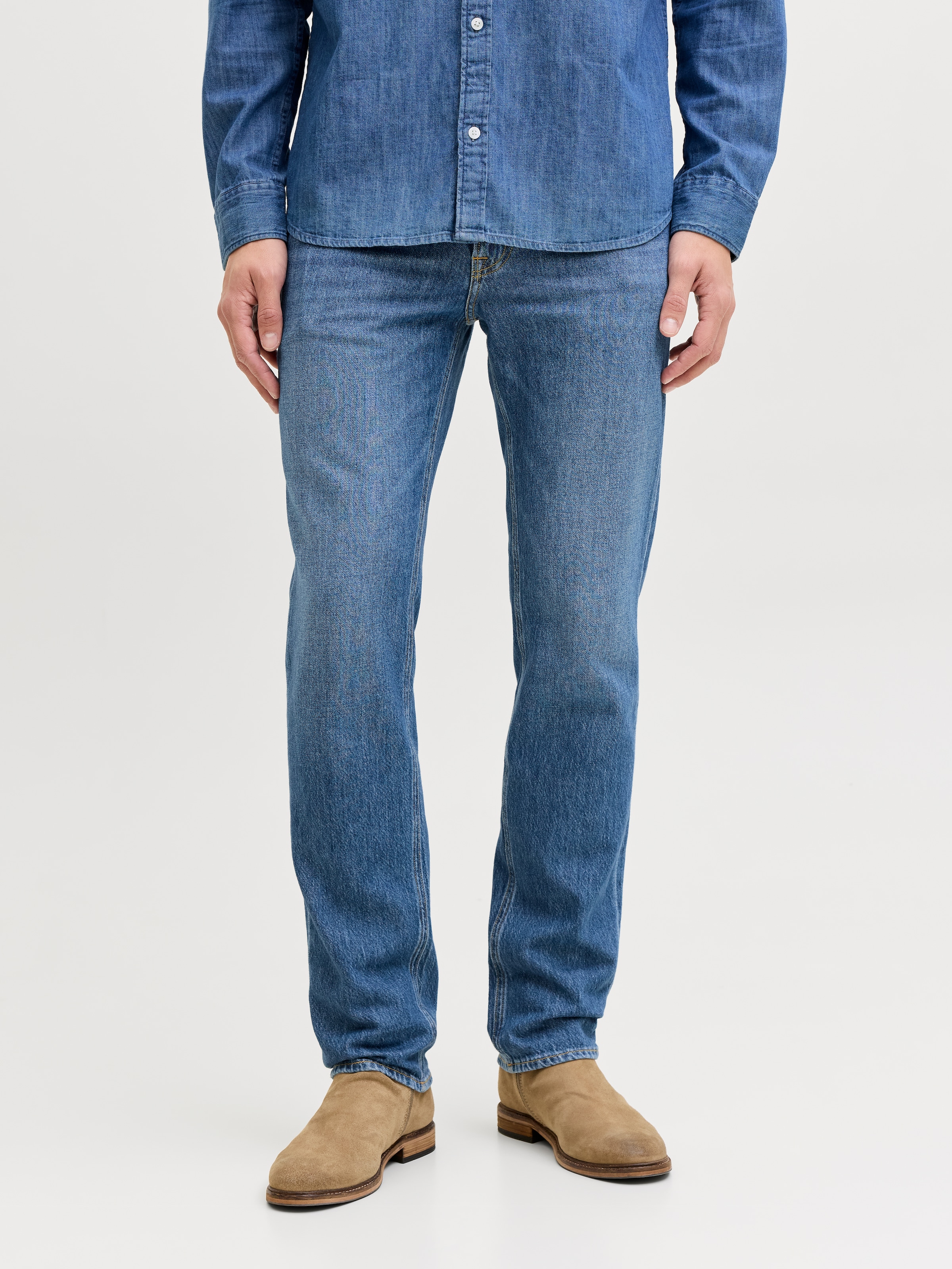 Jack & Jones "JJICLARK im Used-Look, Stretchkomfort und niedrige Leibhöhe" Baumwollmischung, regular fit