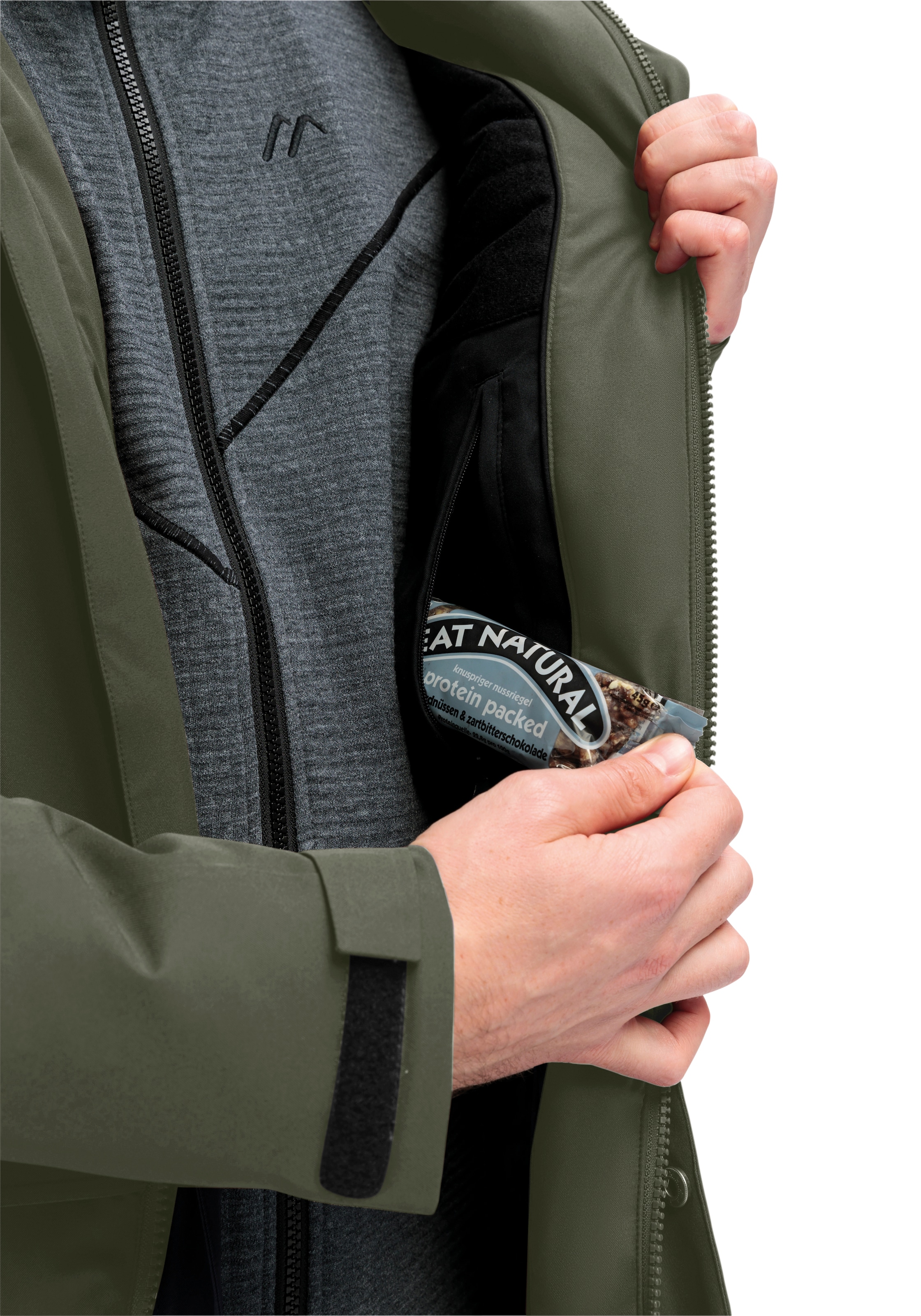Maier Sports Outdoorjacke »HE-JACKE MTEX EL. PEYOR LONG« mit sportlichem Look, robustes Obermaterial, längere Form