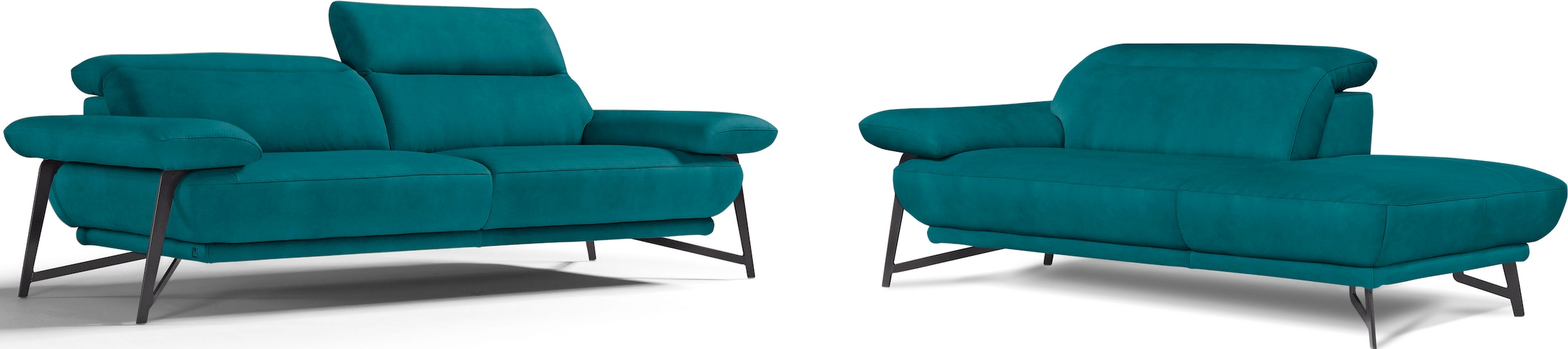 Egoitaliano Sofa "Anais, Design mit hohem Sitzkomfort, Fußfarbe schattengra günstig online kaufen