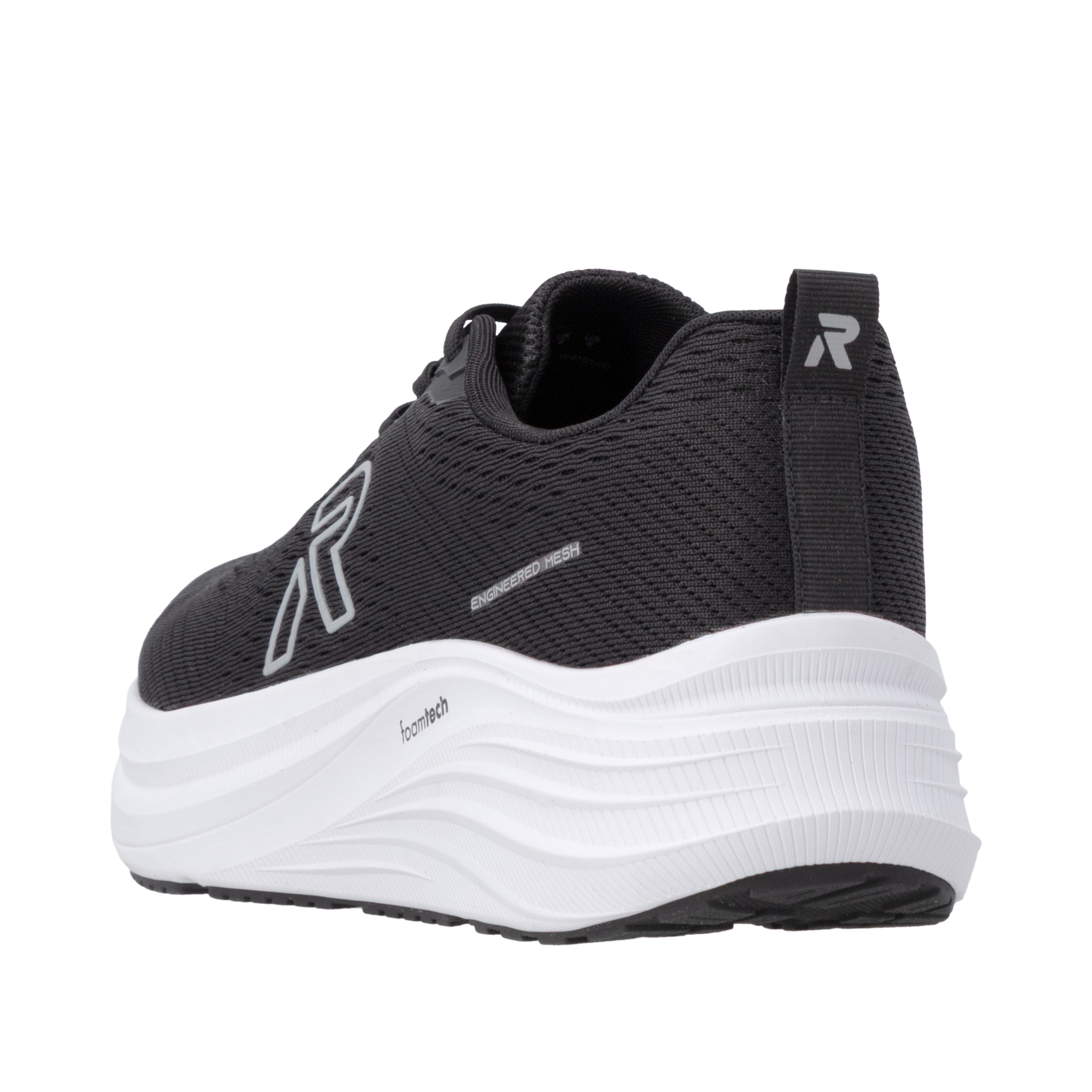 Plateausneaker RIEKER SPORT, Herren, Gr. 43, schwarz, Textil, unifarben, Schuhe Plateausneaker, Freizeitsneaker, Halbschuh, Schnürschuh mit Plateau 3
