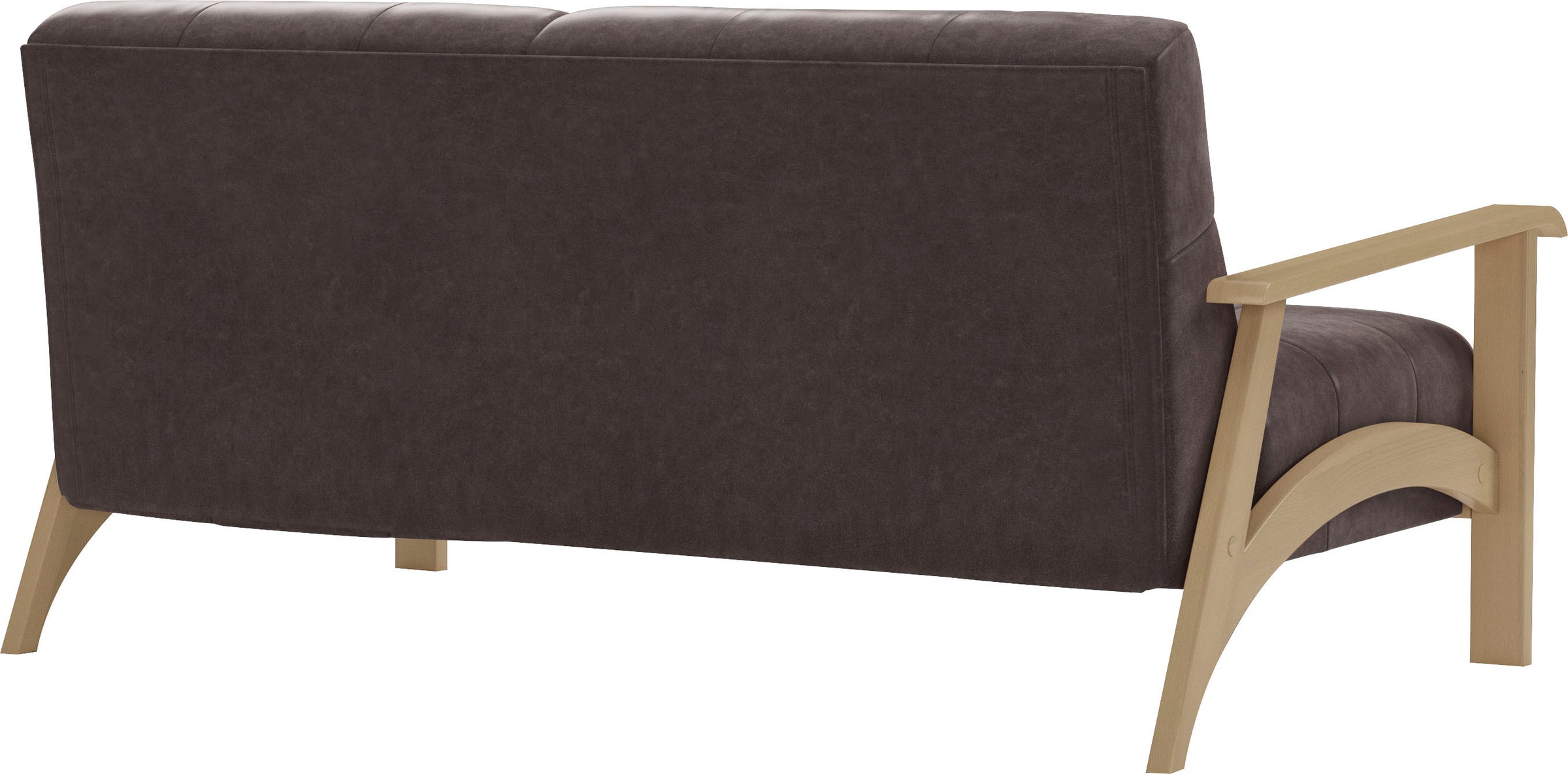 sit&more 2,5-Sitzer »Billund«, Armlehnen aus Buchenholz in natur, verschiedene Bezüge und Farben