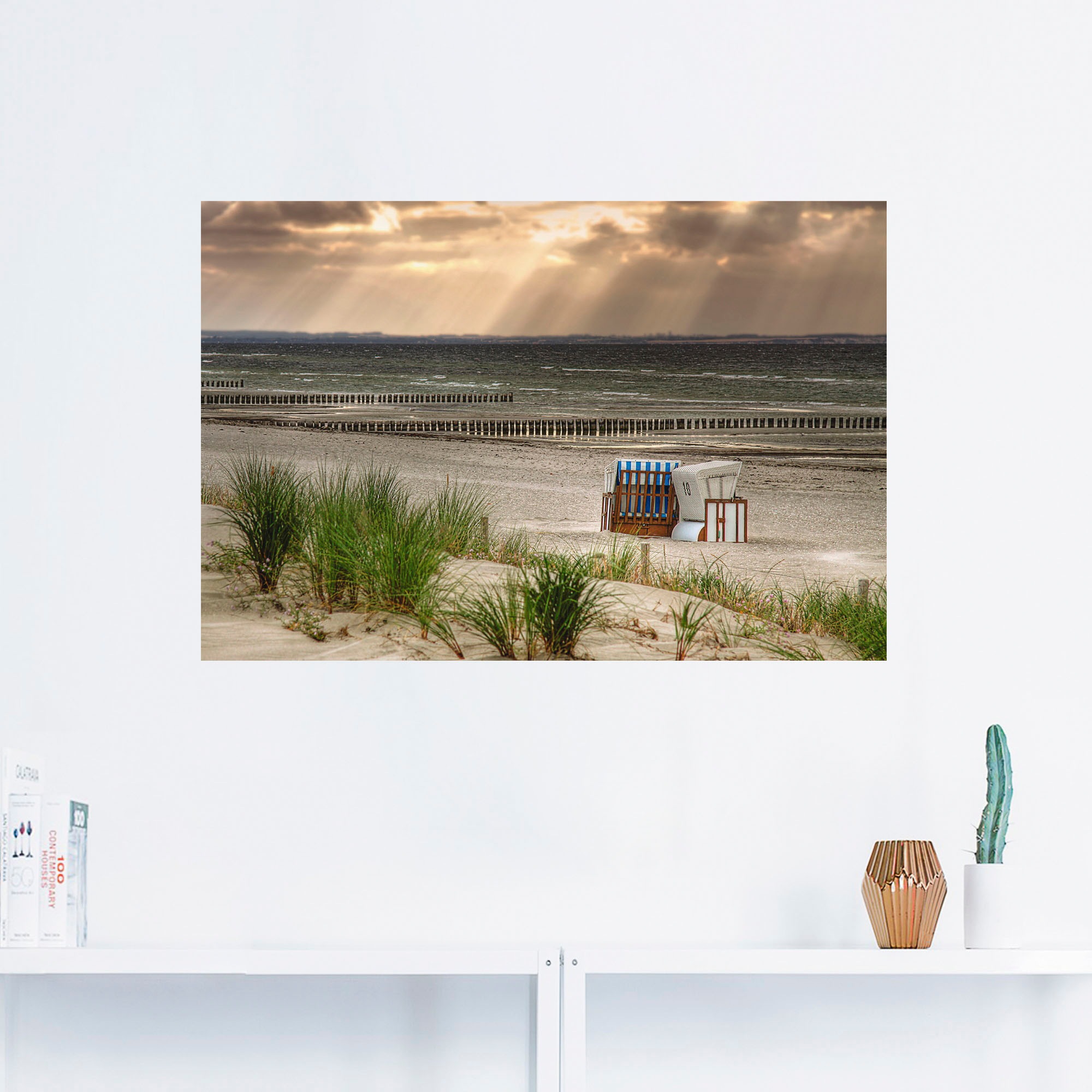 Artland Wandbild »Schwarzer Busch Strand auf Insel Poel«, Strand, (1 St.), als Alubild, Outdoorbild, Leinwandbild, Wandaufkleber, versch. Größen
