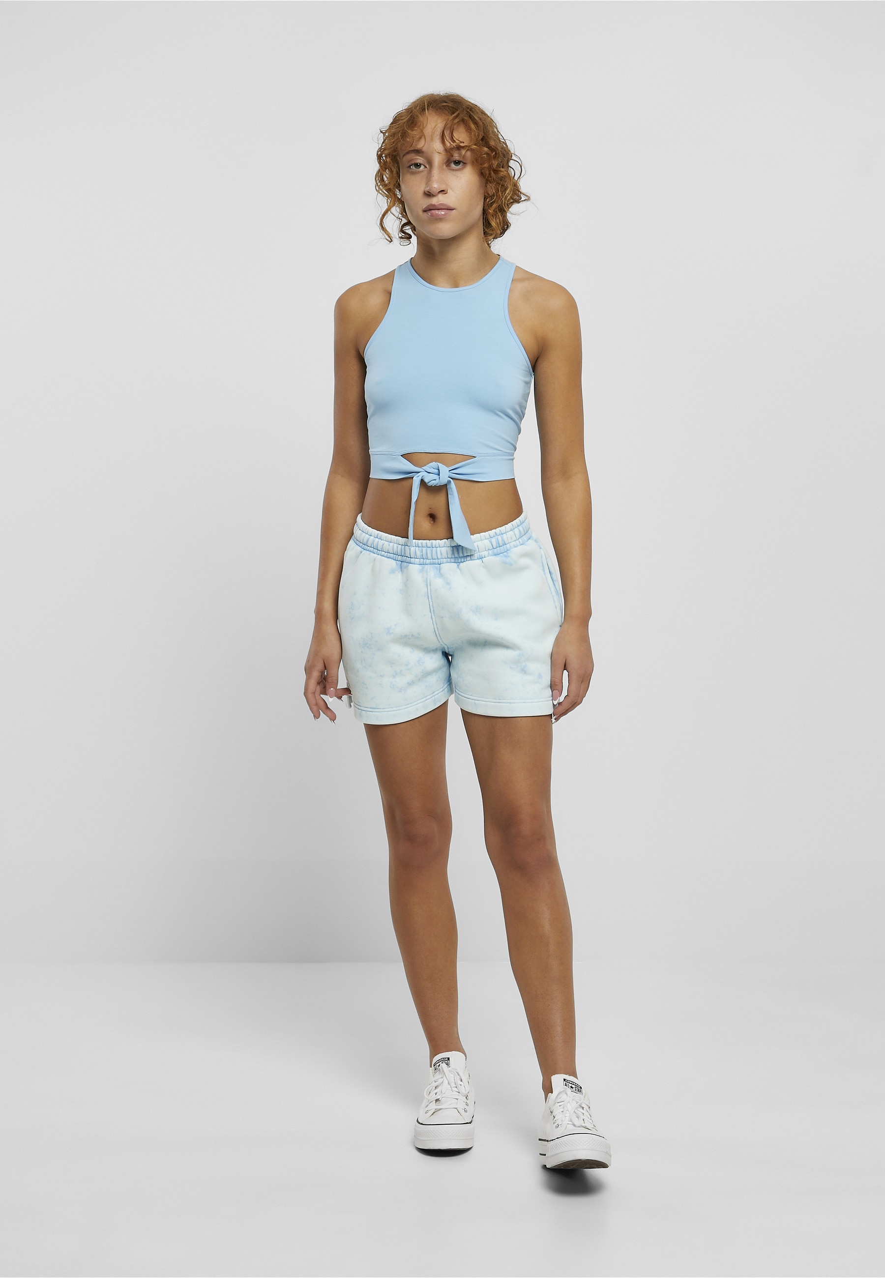 URBAN CLASSICS Tanktop »Urban Classics Damen Ladies Cropped Knot Top« 1 Stk.