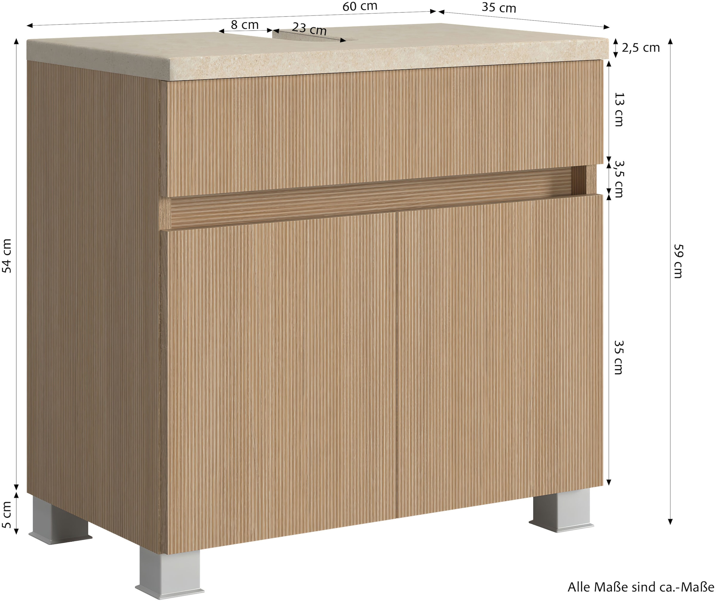 welltime Waschbeckenunterschrank