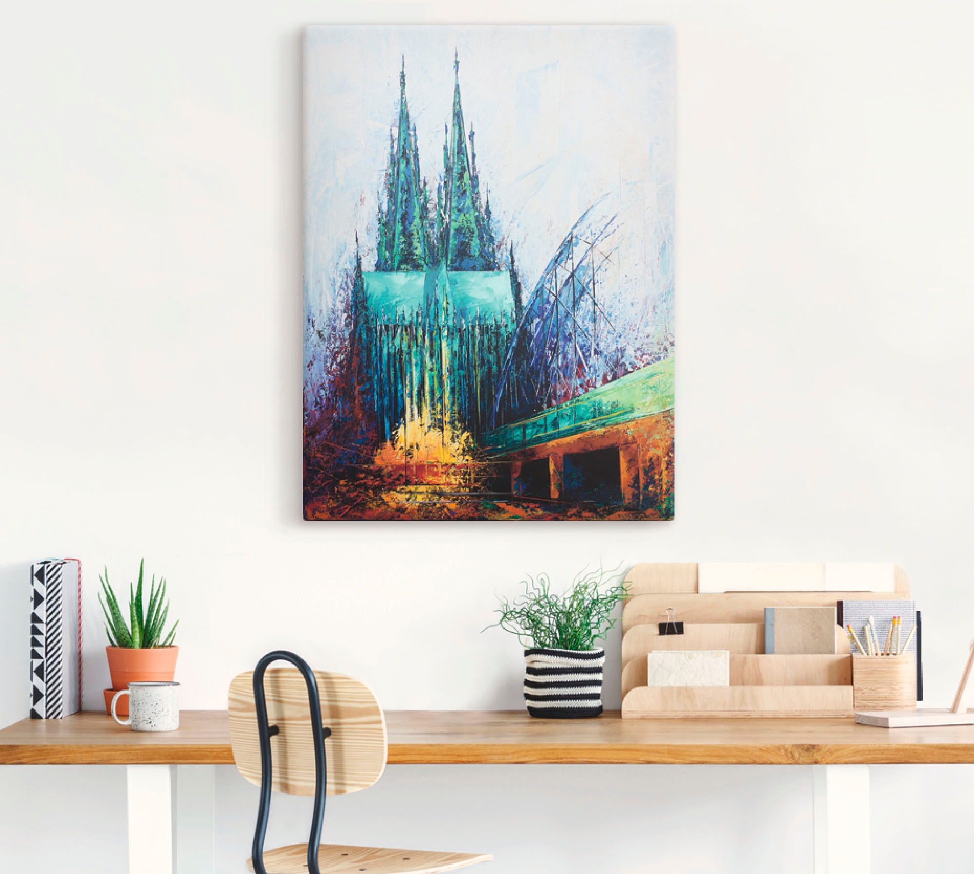 Artland Leinwandbild "Kölner Dom" Deutschland 1 Stk. tlg. auf Holzrahmen ge günstig online kaufen