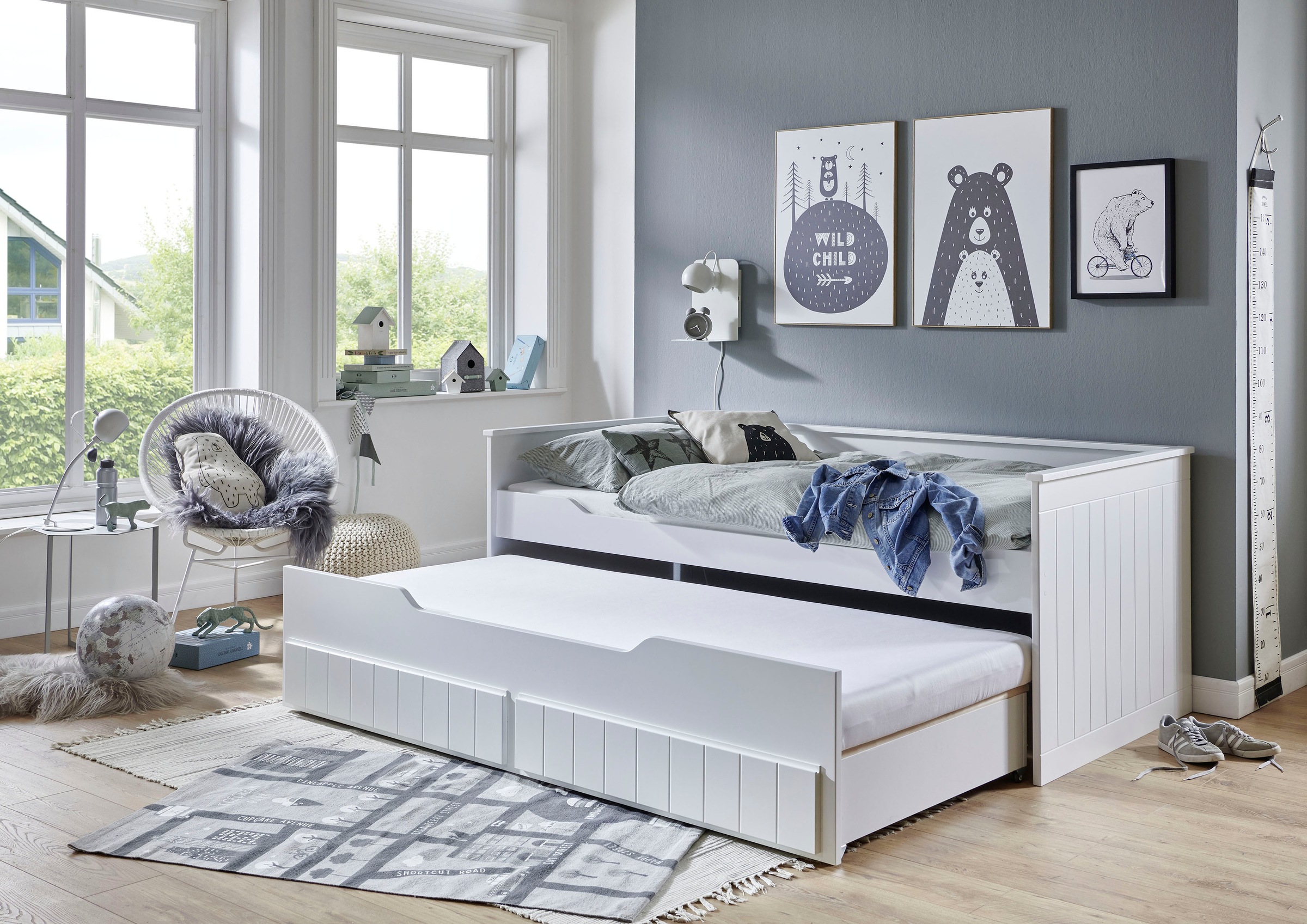 Relita Funktionsbett »Ronny«, mit 2 Liegeflächen, inkl. Rolllattenrost und 2 Schubladen