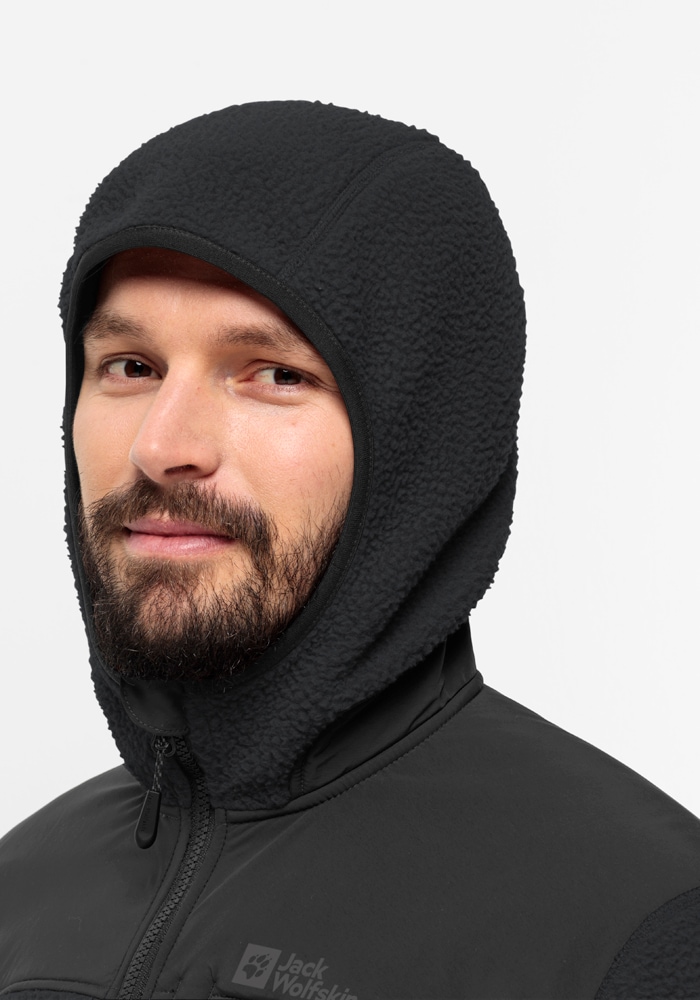 Jack Wolfskin Fleecejacke »KAMMWEG PILE FZ M«, mit Kapuze