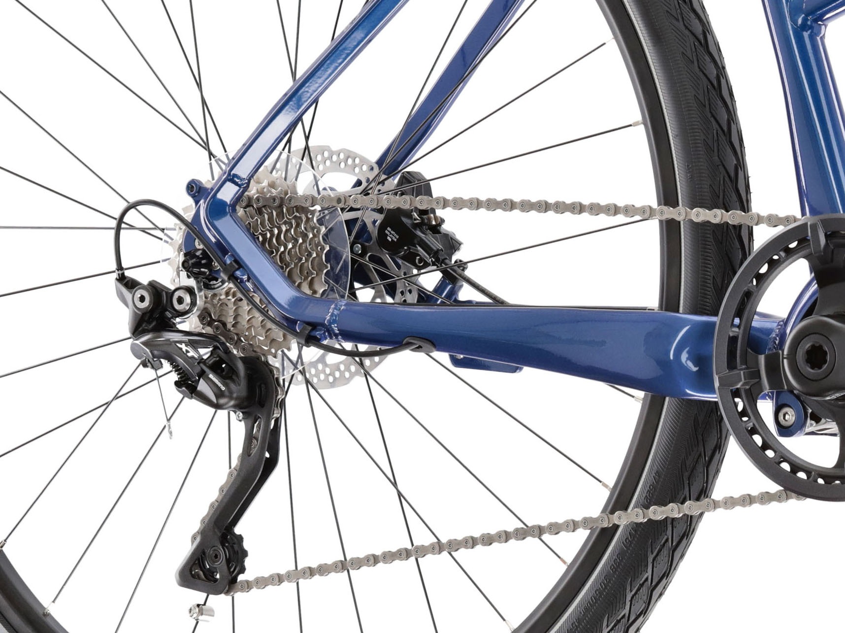 Kross E-Bike »E-Crossrad Evado Hybrid 6.0 28 Zoll blau«, 10 Gang, Shimano, DEORE XT T8000, Mittelmotor 250 W