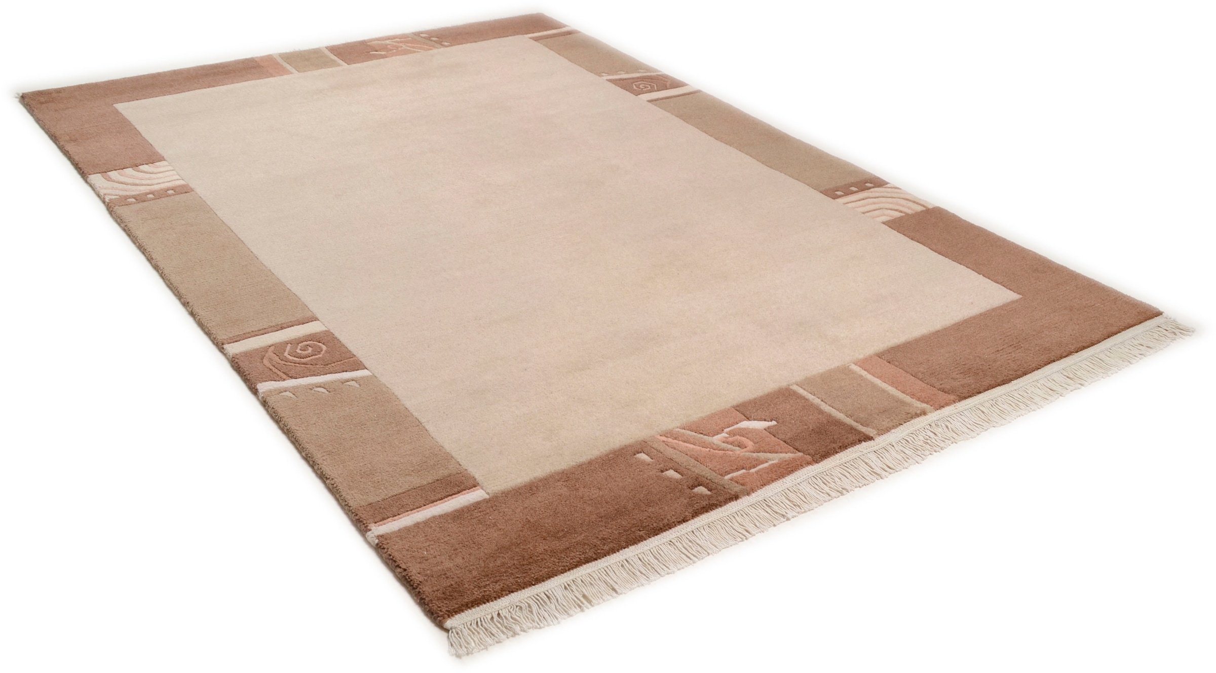 THEKO Teppich »Sierra«, rechteckig, handgeknüpft, mit Bordüre, ideal im Wohnzimmer & Schlafzimmer