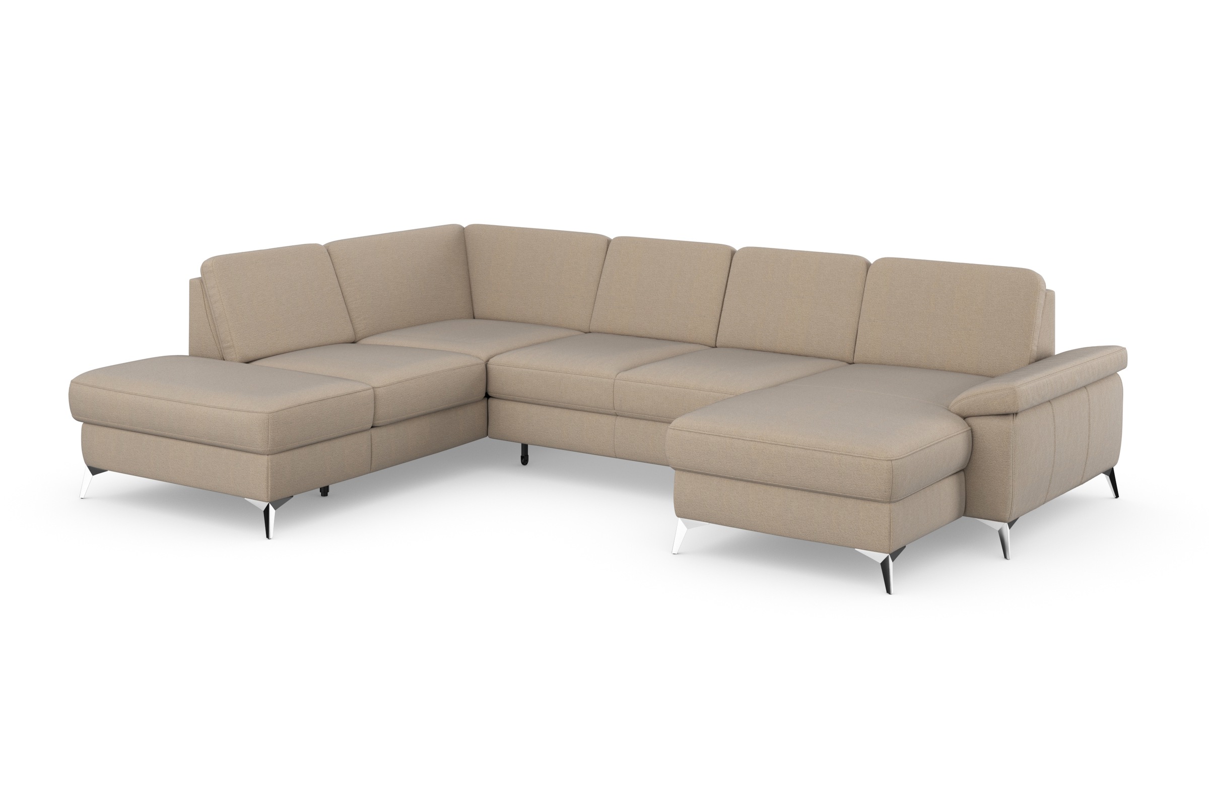 sit&more Wohnlandschaft »Padua U-Form«, inklusive Sitztiefenverstellung, Armteilfunktion und Federkern