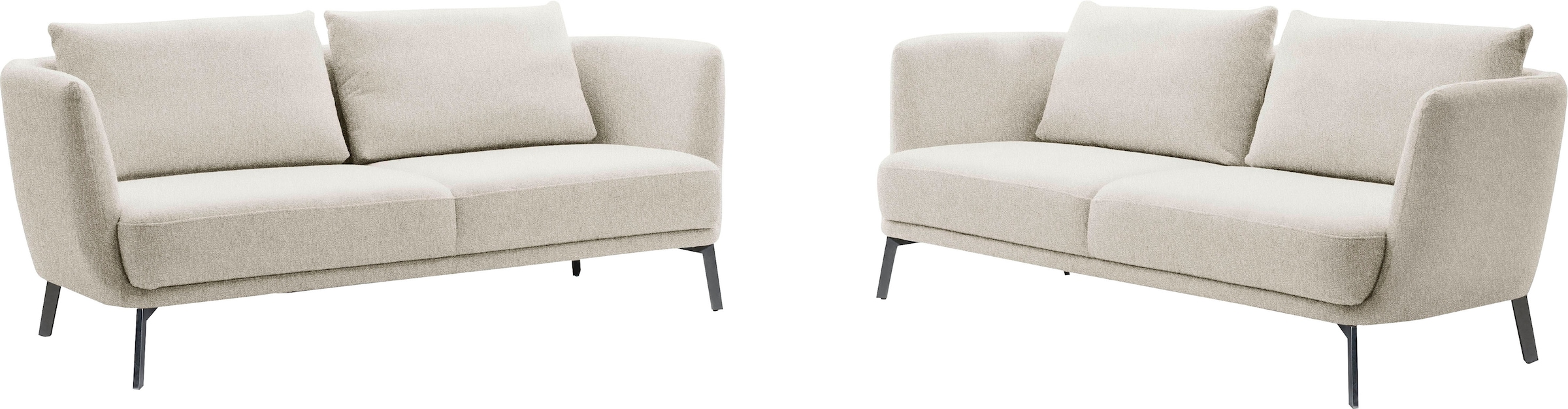 SCHÖNER WOHNEN-Kollektion 3-Sitzer »Pearl - 5 Jahre Hersteller-Garantie, auch in Bouclé«, Maße (B/H/T): 210/71/91 cm, Füße Metall