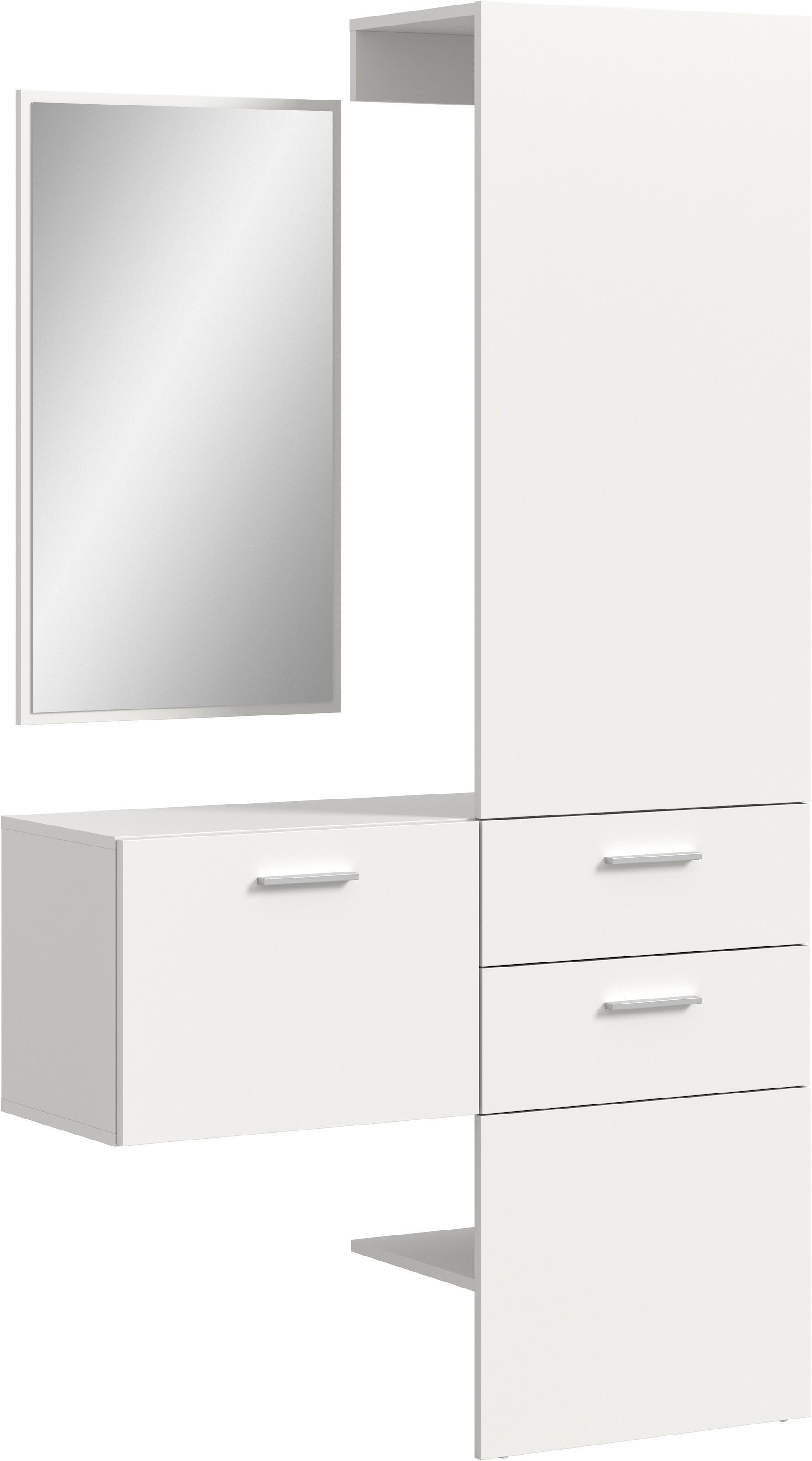 INOSIGN Garderoben-Set, (Set, 3 St.), Lumo, Garderobenset Breite: 104 cm, Spiegel, 2 Schubladen, Flur, Diele