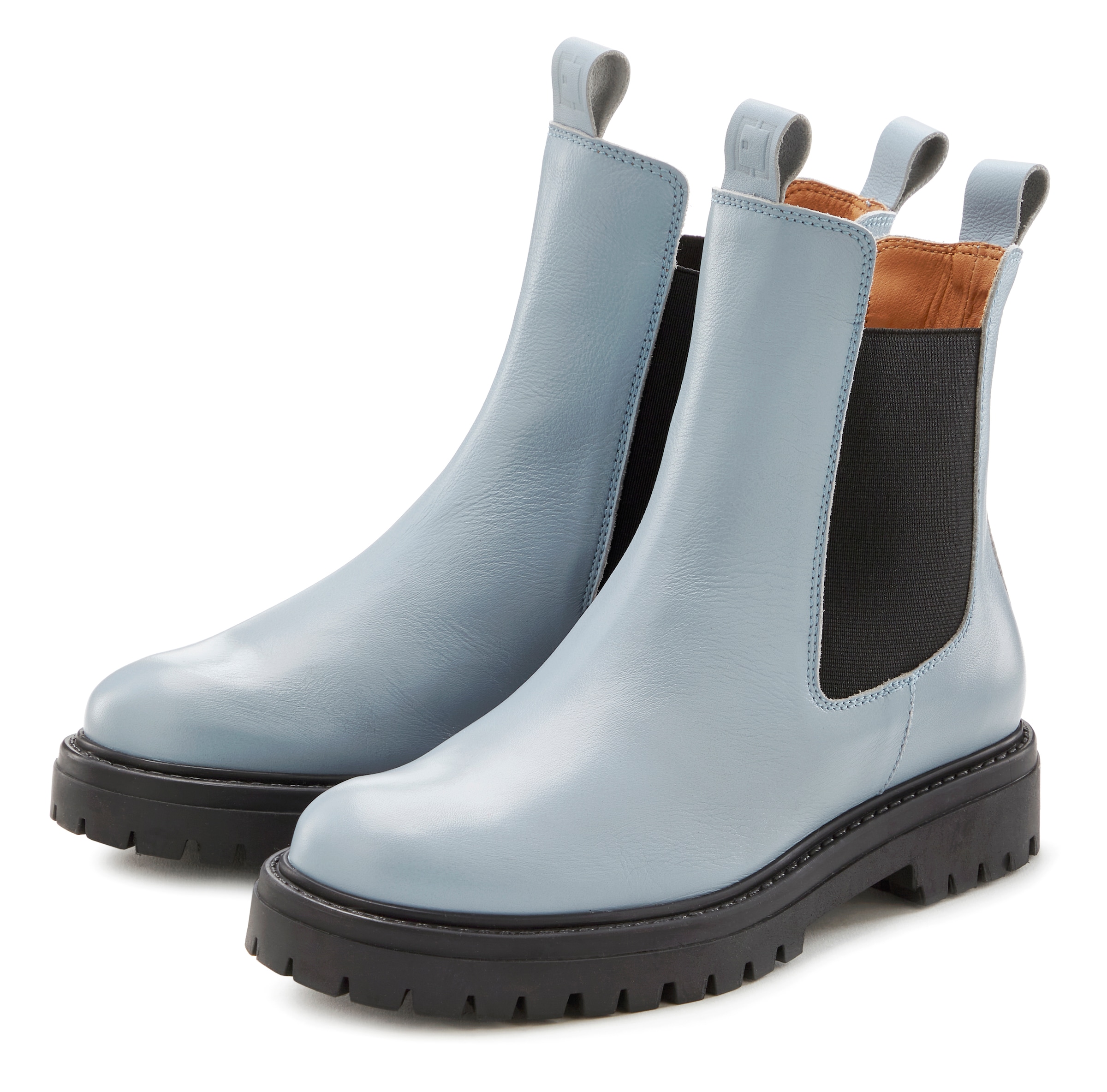 Elbsand Stiefelette "Chelseaboots, Schlupfstiefel, Bikerboots, Herbststiefelette" aus Leder mit Stretch-Einsätzen, Lederstiefelette