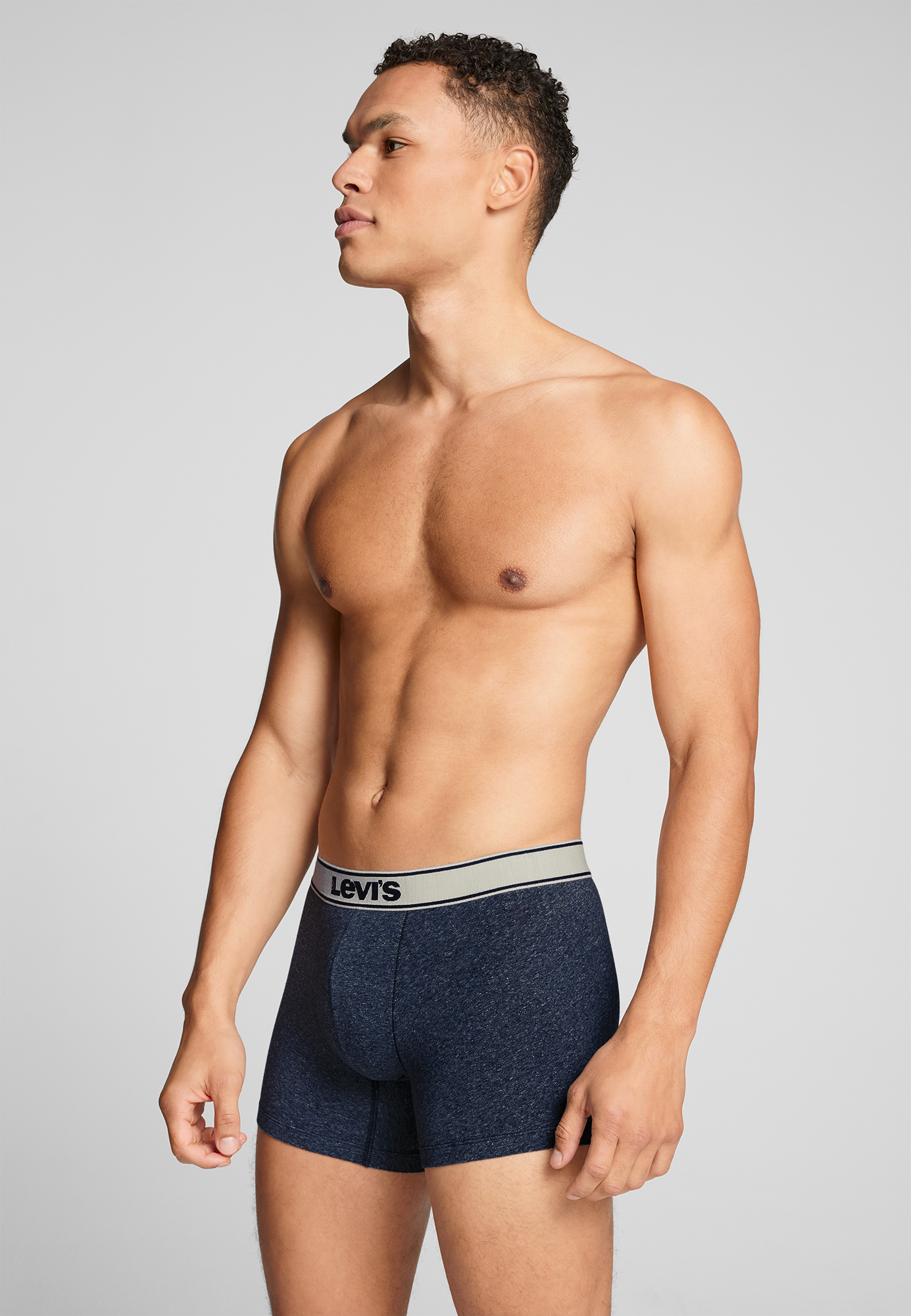 Levi's® Boxershorts »LEVIS MEN VNTG HTR BOXER BRIEF ORG CO 2P« 2er Pack,  mit breitem Logobund