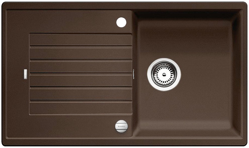 Granitspüle BLANCO, B:50cm H:19cm T:86cm, braun, Verbundwerkstoff, Küchenspülen, "ZIA 5 S", erhältlich in mehreren Farben