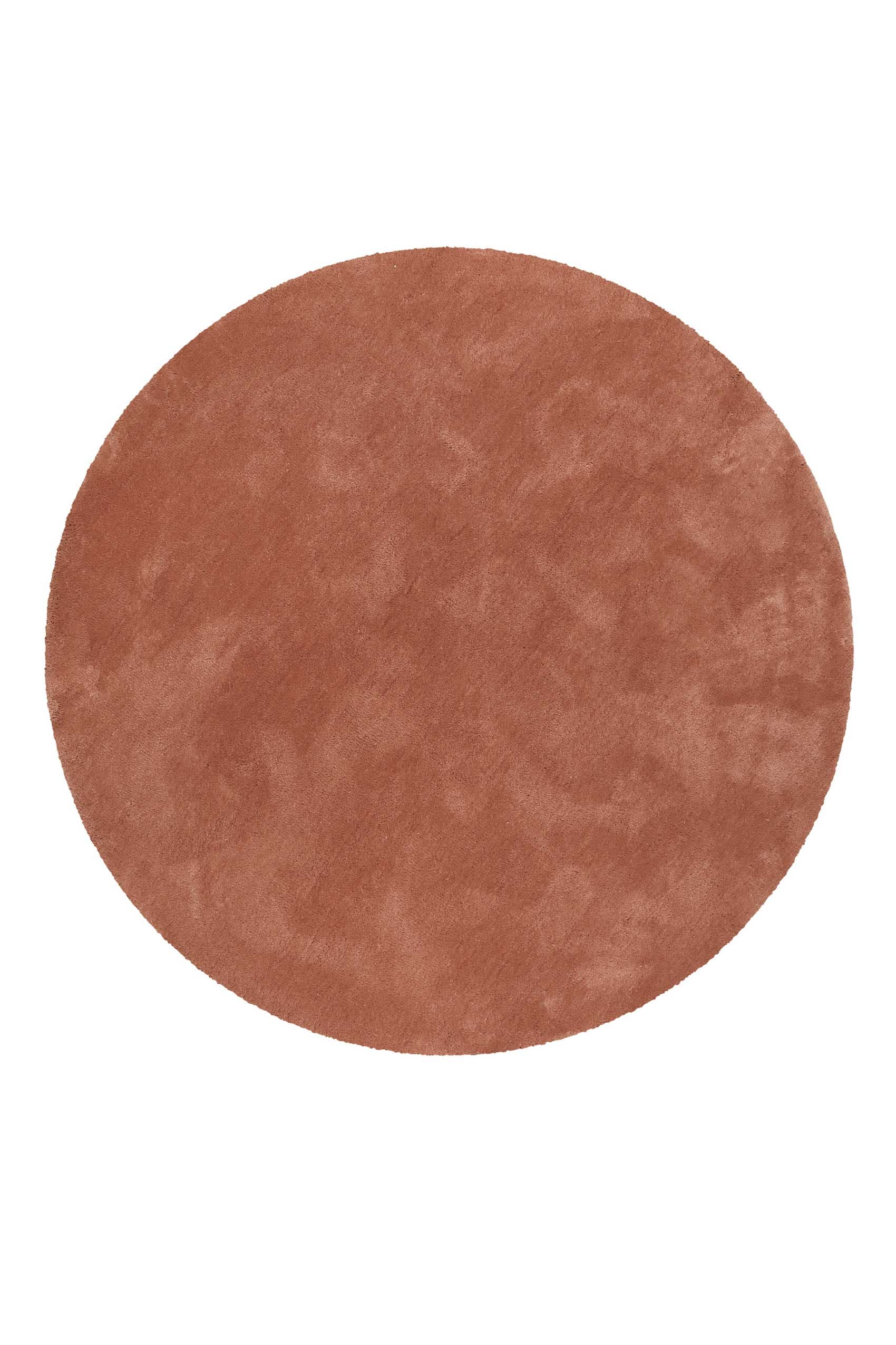 Teppich ESPRIT "relaxx", cognac, H:25mm Ø:200cm, Polyester, Teppiche, Teppich, Modern, weich, trendig, Wohnzimmer, getuftet, hochflor, pflegeleicht