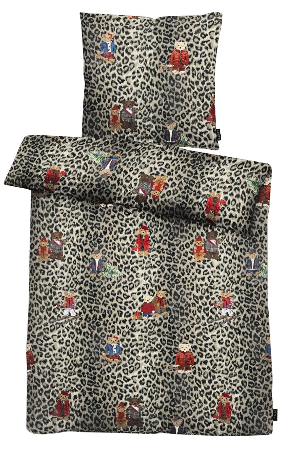APELT Bettwäsche "Henry Flanell" 2 Stk. Leoprint mit Bärenkindern günstig online kaufen