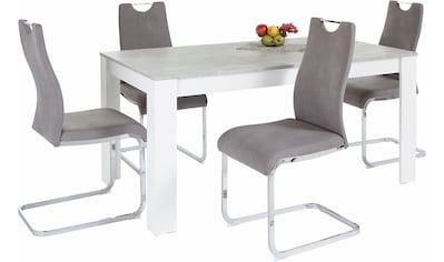 Homexperts Essgruppe »Zabona«, (Set, 5 tlg.), 4 Stühle und 1 Tisch kaufen
