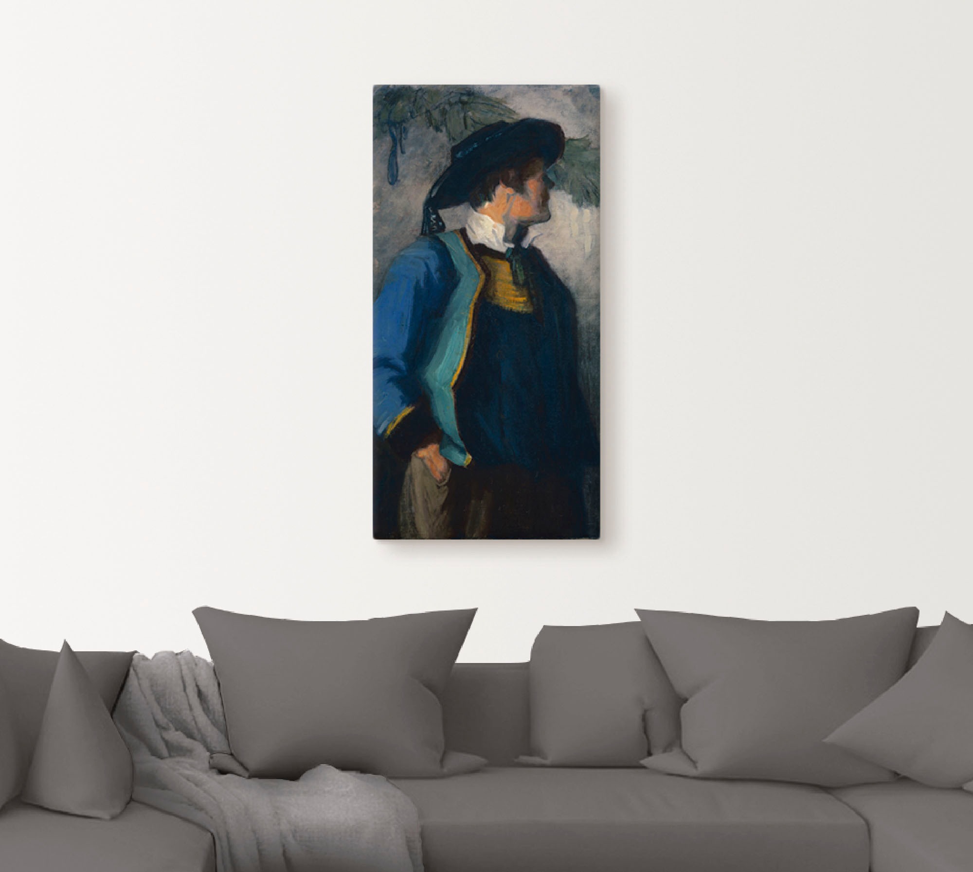 Artland Wandbild »Selbstportrait in bretonischer Tracht Ca«, Mann, (1 St.), als Leinwandbild, Wandaufkleber oder Poster in versch. Größen