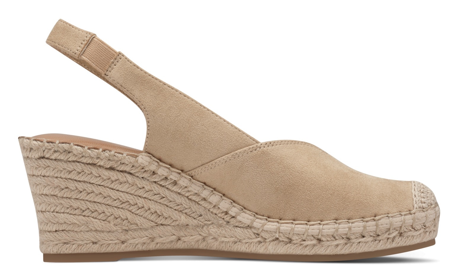 Tamaris Slingpumps, Keilabsatz, Plateau, Sandale, Sommerschuh, eingearbeiteter Gummizug