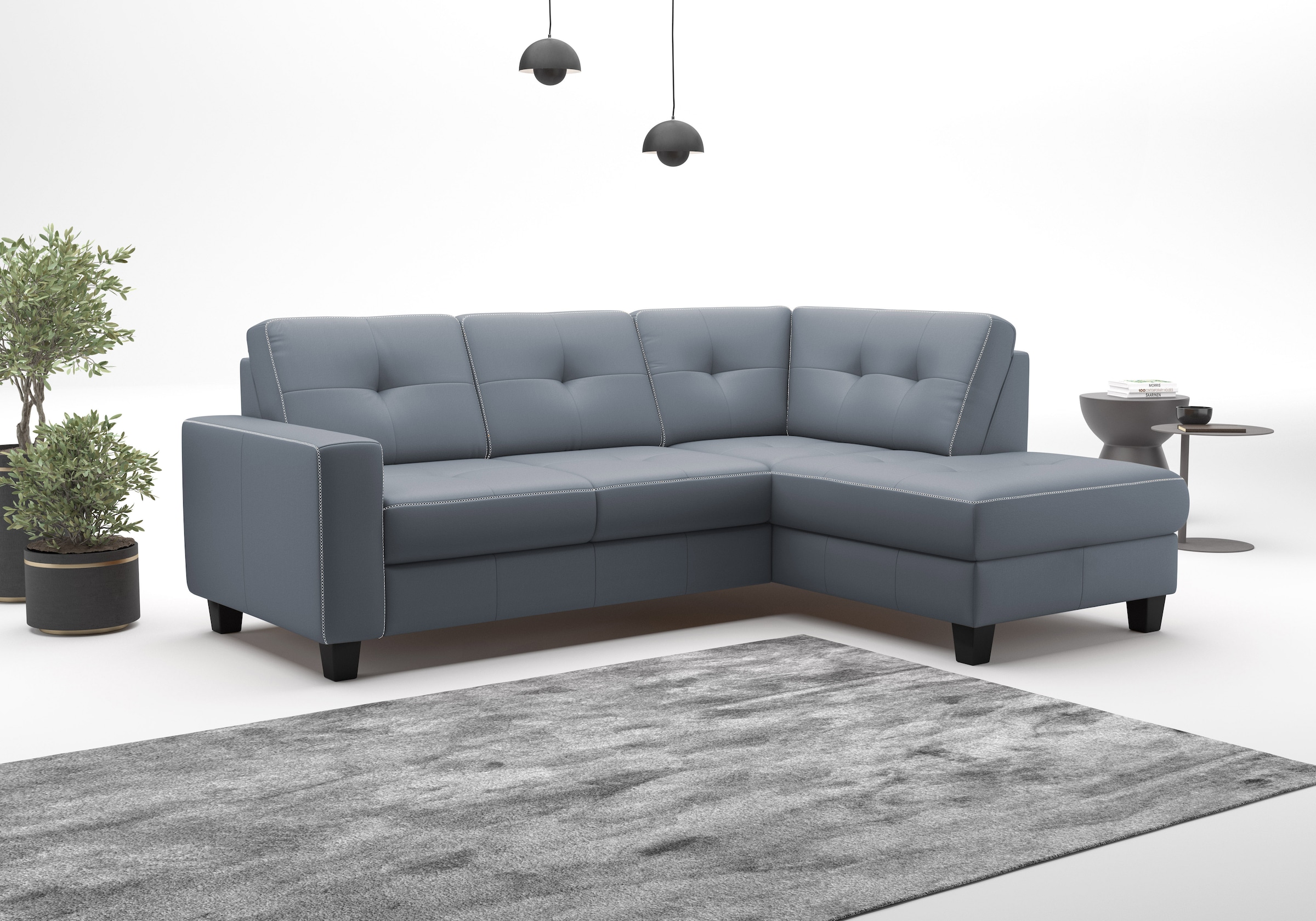 PLACES OF STYLE Ecksofa "Varese" wahlweise mit Bettfunktion und Bettkasten günstig online kaufen