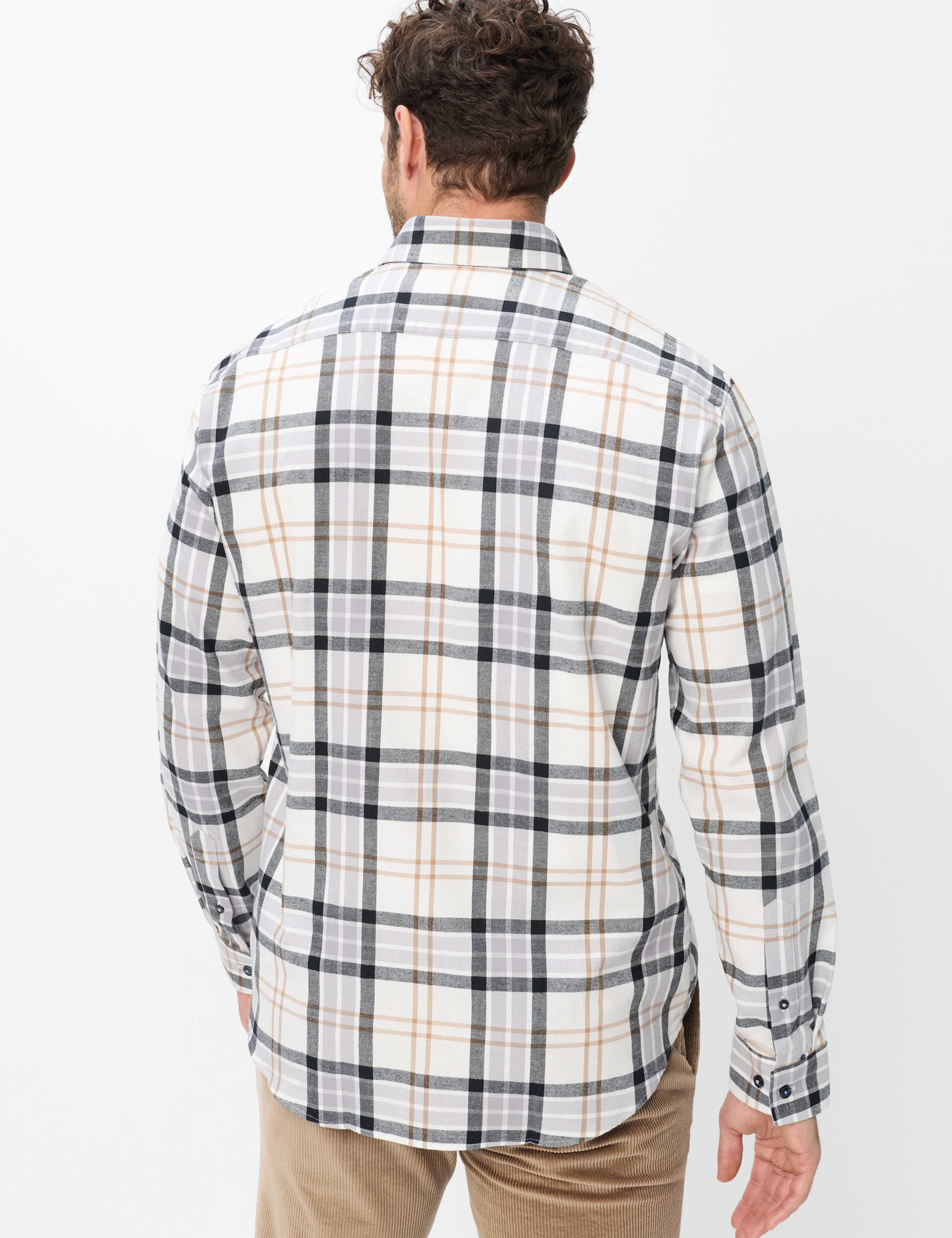Brax Businesshemd »Style DANIEL« Karo: Flanellhemd aus reiner Baumwolle