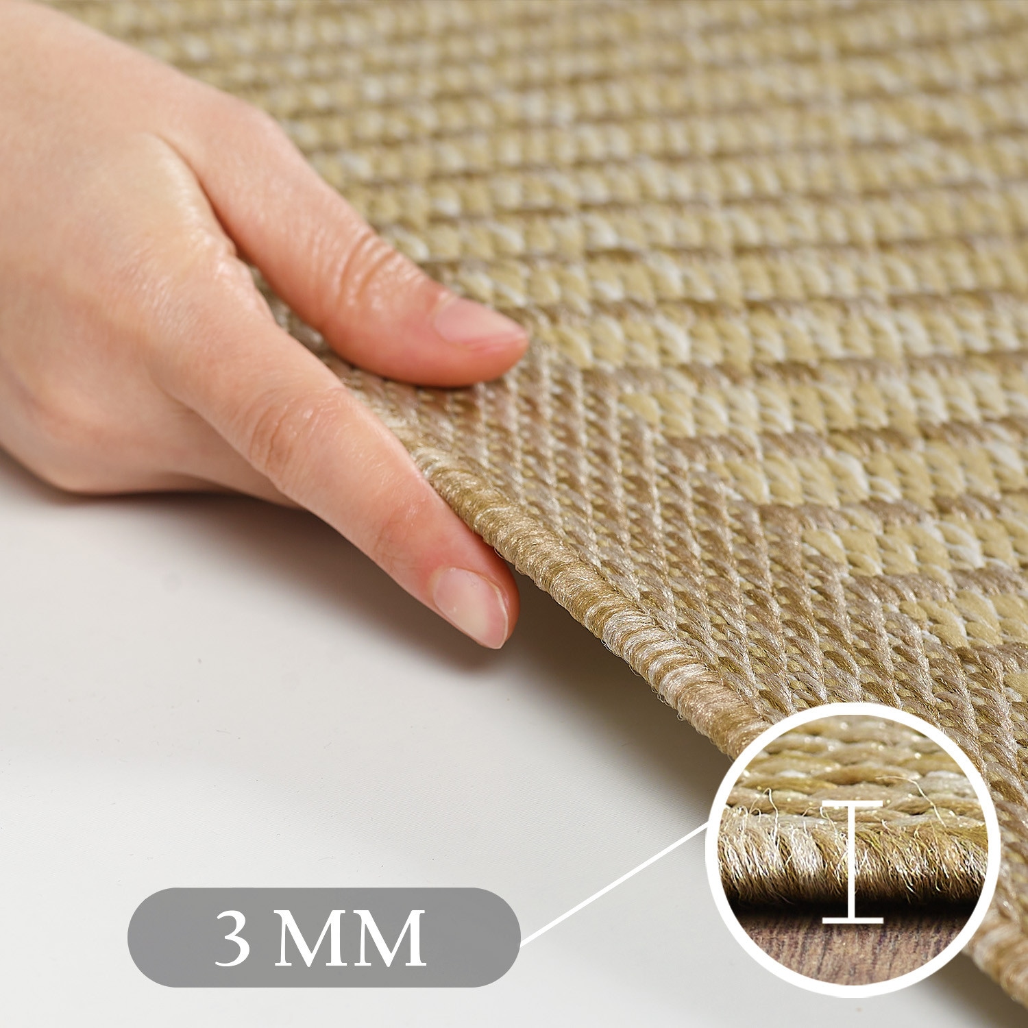 Thumbnail - Ayyildiz Teppiche Outdoorteppich "GIZA 1410", rechteckig, 3 mm Höhe, Läufer, In- und Outdoor, Wetterfest, Wasserabweisen...