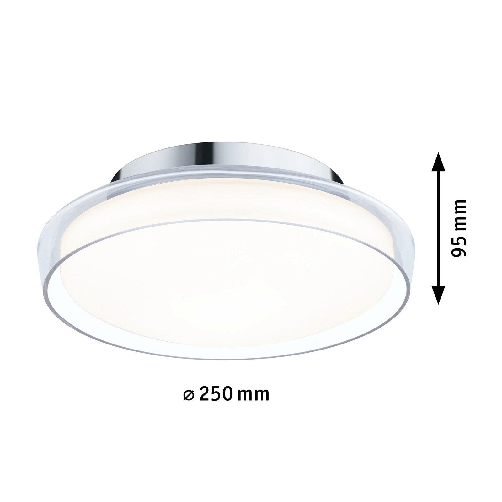 Paulmann LED Bathroom Luena | Deckenleuchte »Selection 3000K Glas/Metall«, 1 230V flammig-flammig BAUR IP44 11,5W Chrom