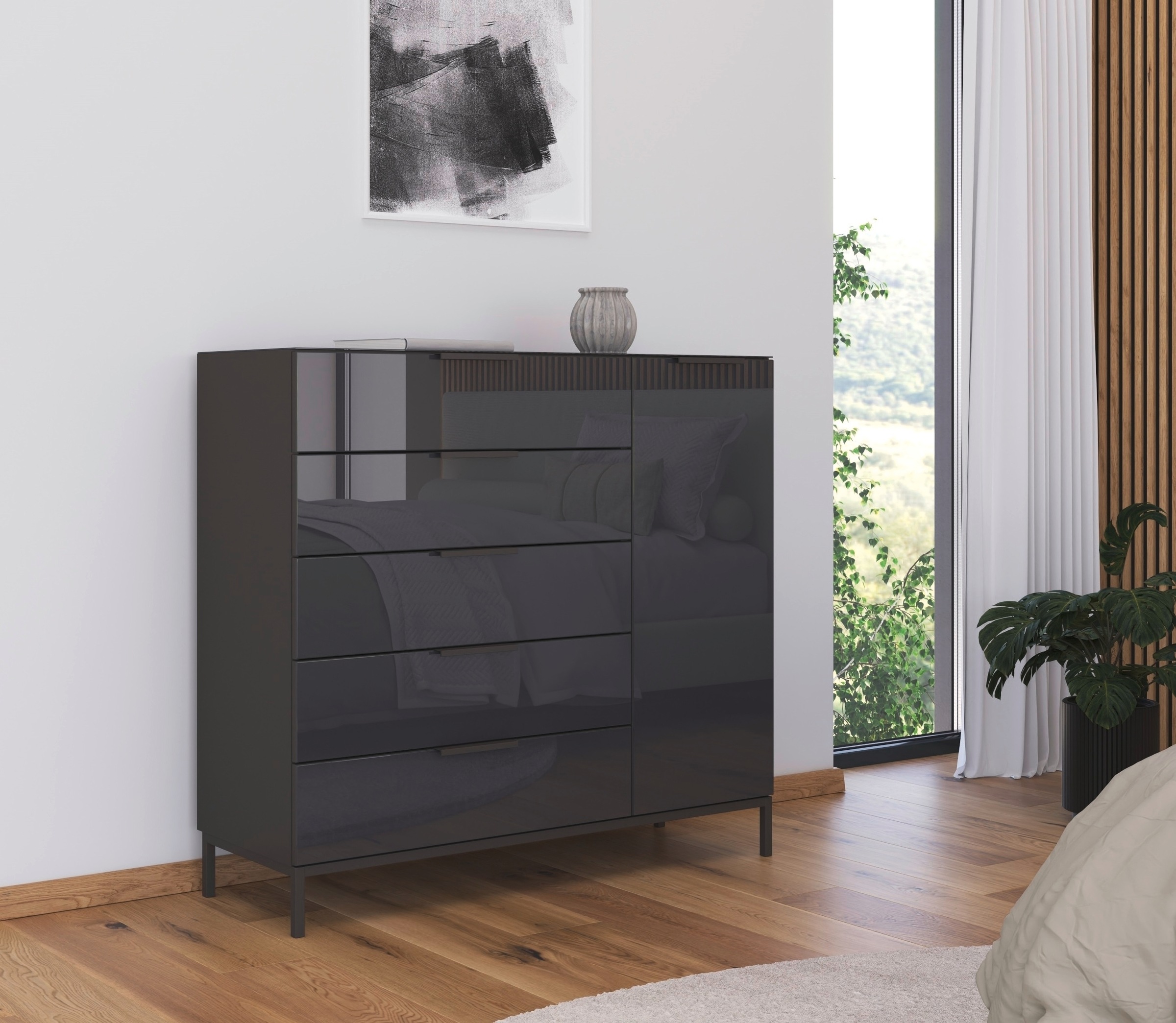 rauch Kombikommode "Kommode Türkommode Sideboard Kombikommode FLIPP mit Gla günstig online kaufen