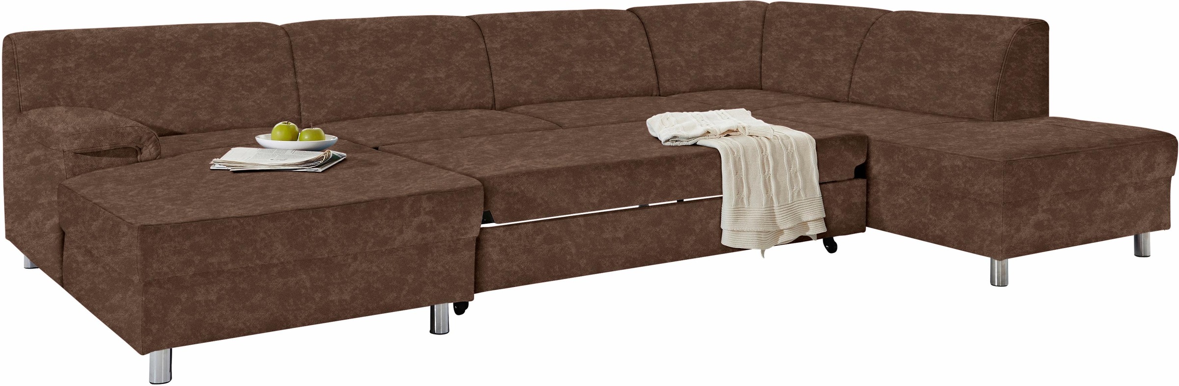 Home affaire Wohnlandschaft "Jamie, zeitloses Design, fester Sitzkomfort, v günstig online kaufen