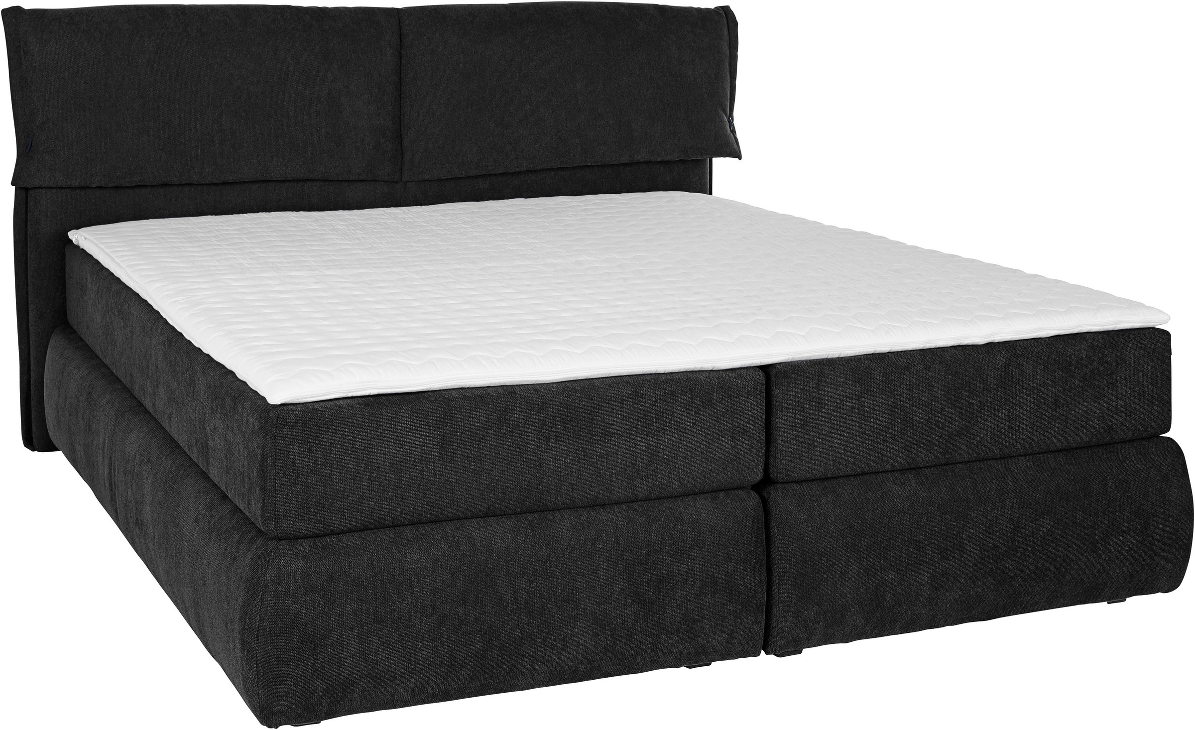 Boxspringbett HOME AFFAIRE "Jenson", grau (anthrazit), B:208cm L:225cm, Struktur weich (85% Polyester/15% Nylon), Komplettbetten, Boxspringbett, in 4 Farben, 4 Breiten, 3 Matratzenarten in 2 Härtegraden, Topper 8