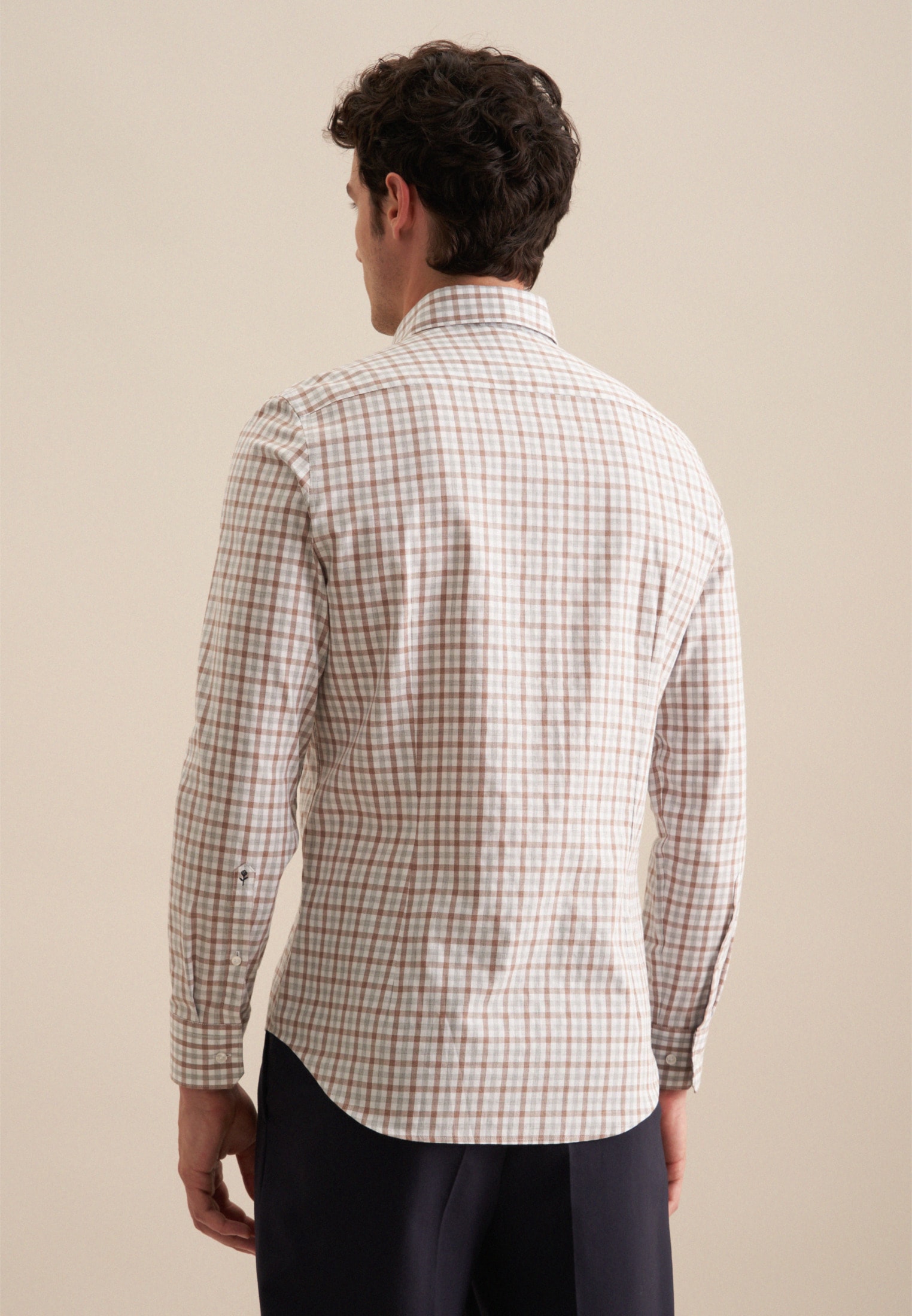 seidensticker Flanellhemd »Regular«, Regular Langarm Button-Down-Kragen Karo