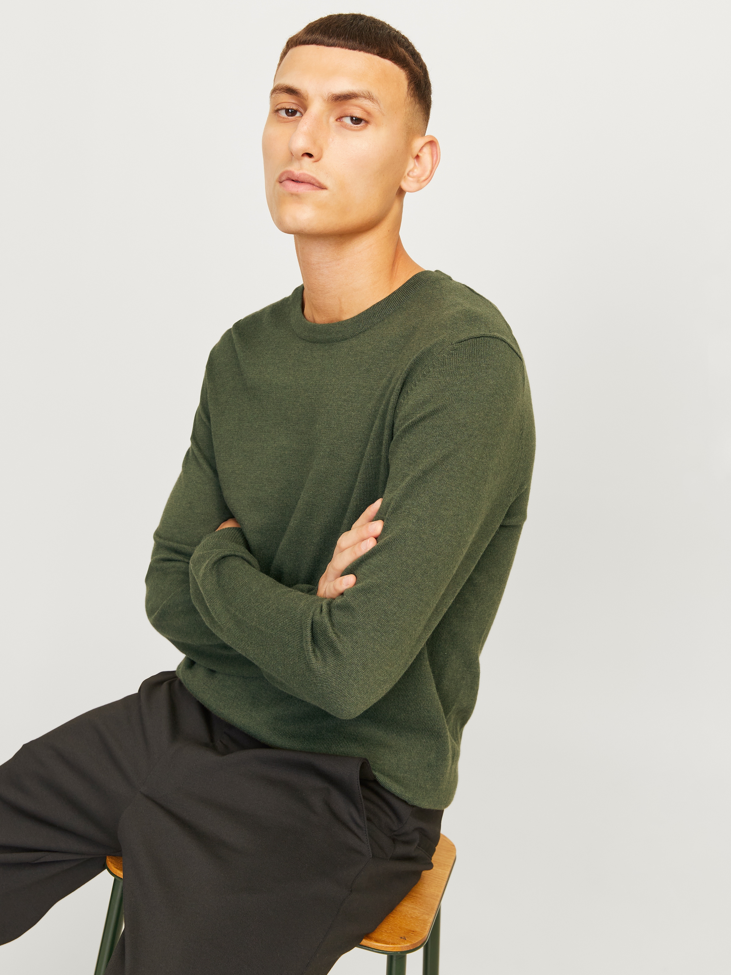 Jack & Jones Strickpullover »JJEEMIL KNIT CREW NECK NOOS«, mit Rundhalsausschnitt