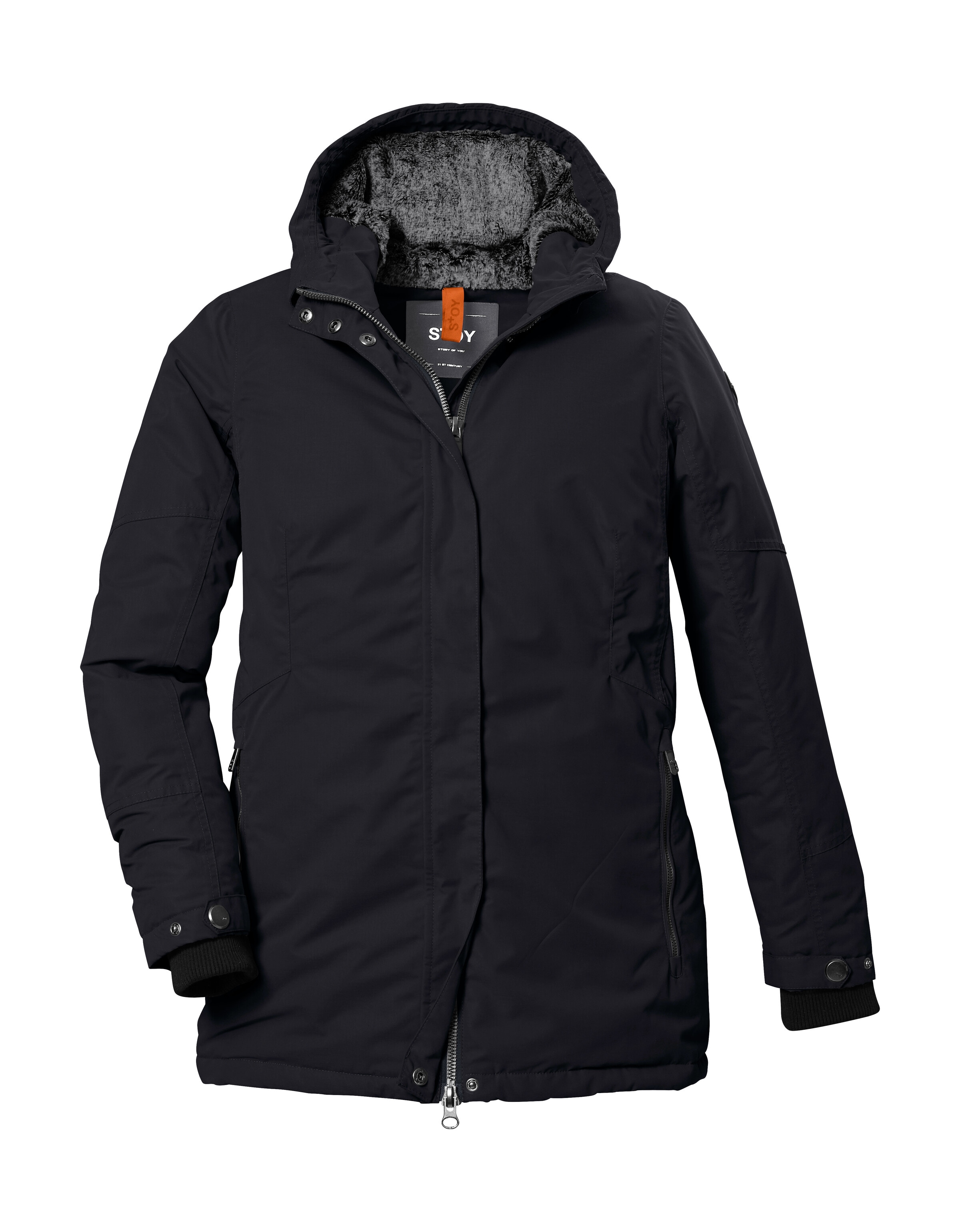 STOY Funktionsjacke »STW 4 WMN JCKT« Wasserdicht, atmungsaktiv, mit Teddy Fleece, abnehmb. Kapuze