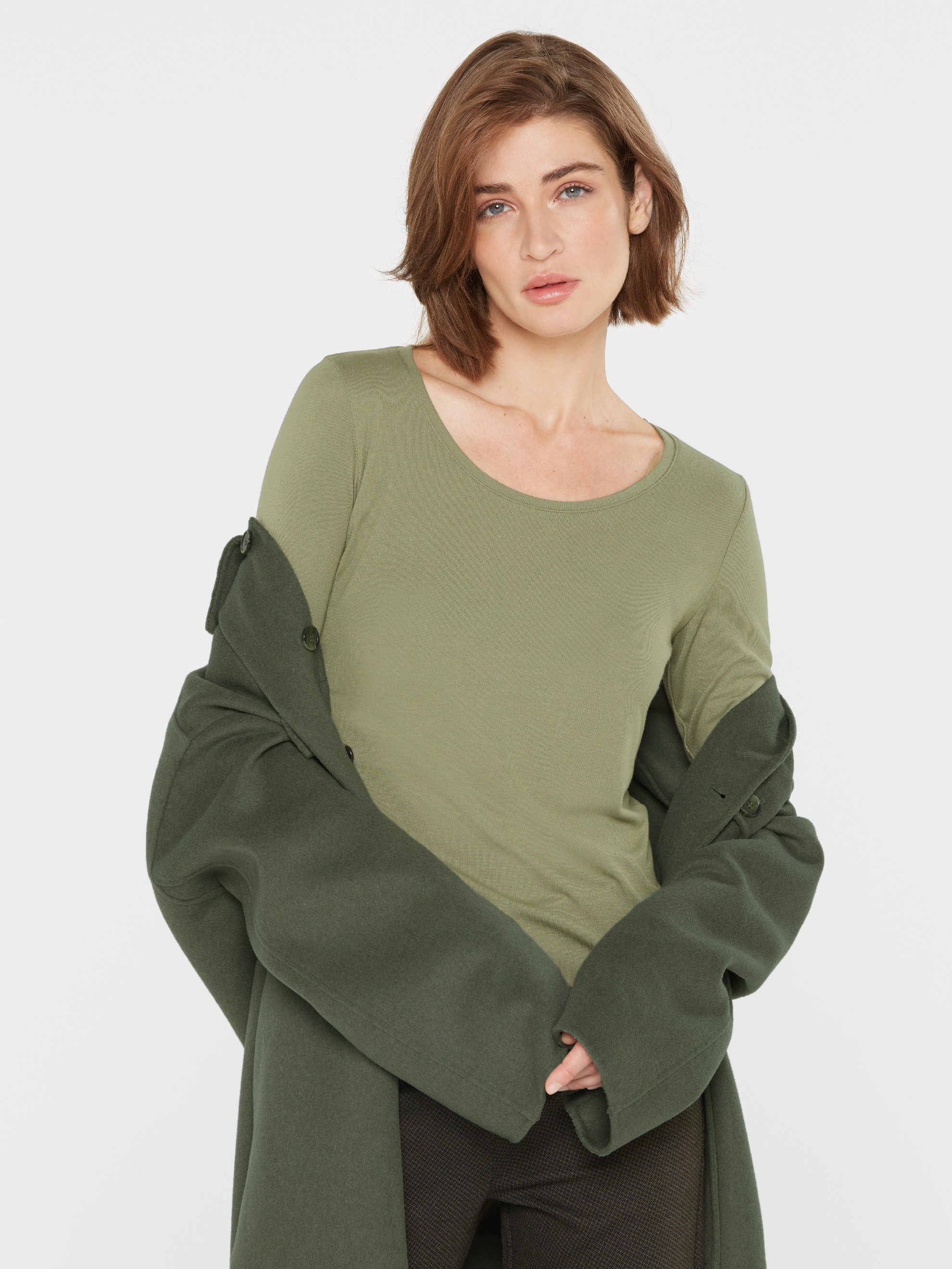 SENSES.THE LABEL Rundhalsshirt in softer Haptik